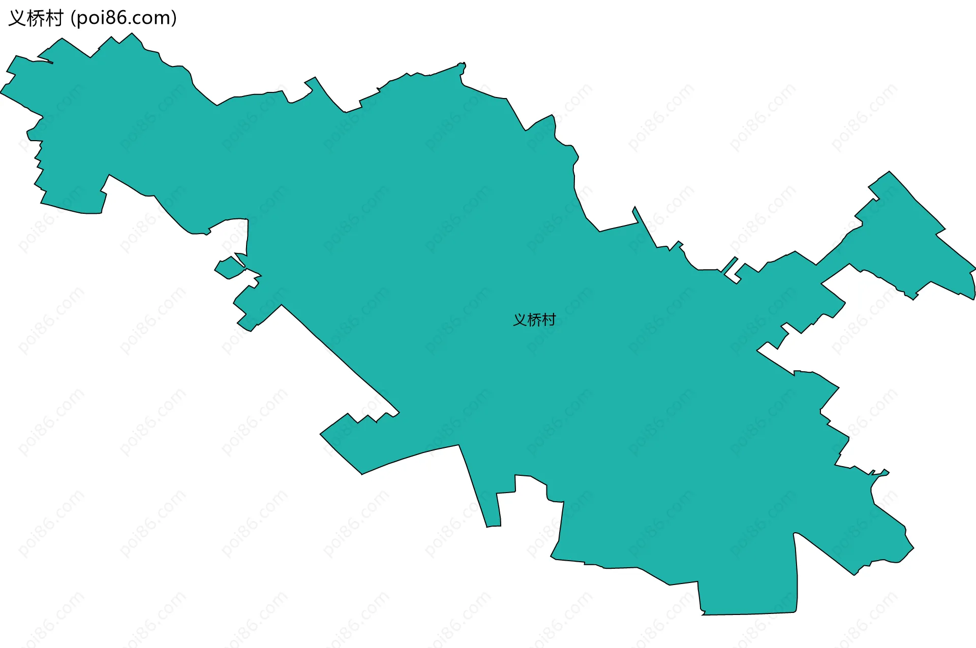 义桥村边界地图