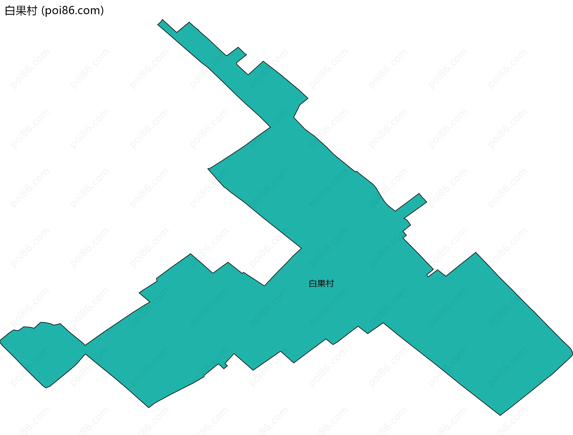 白果村边界地图