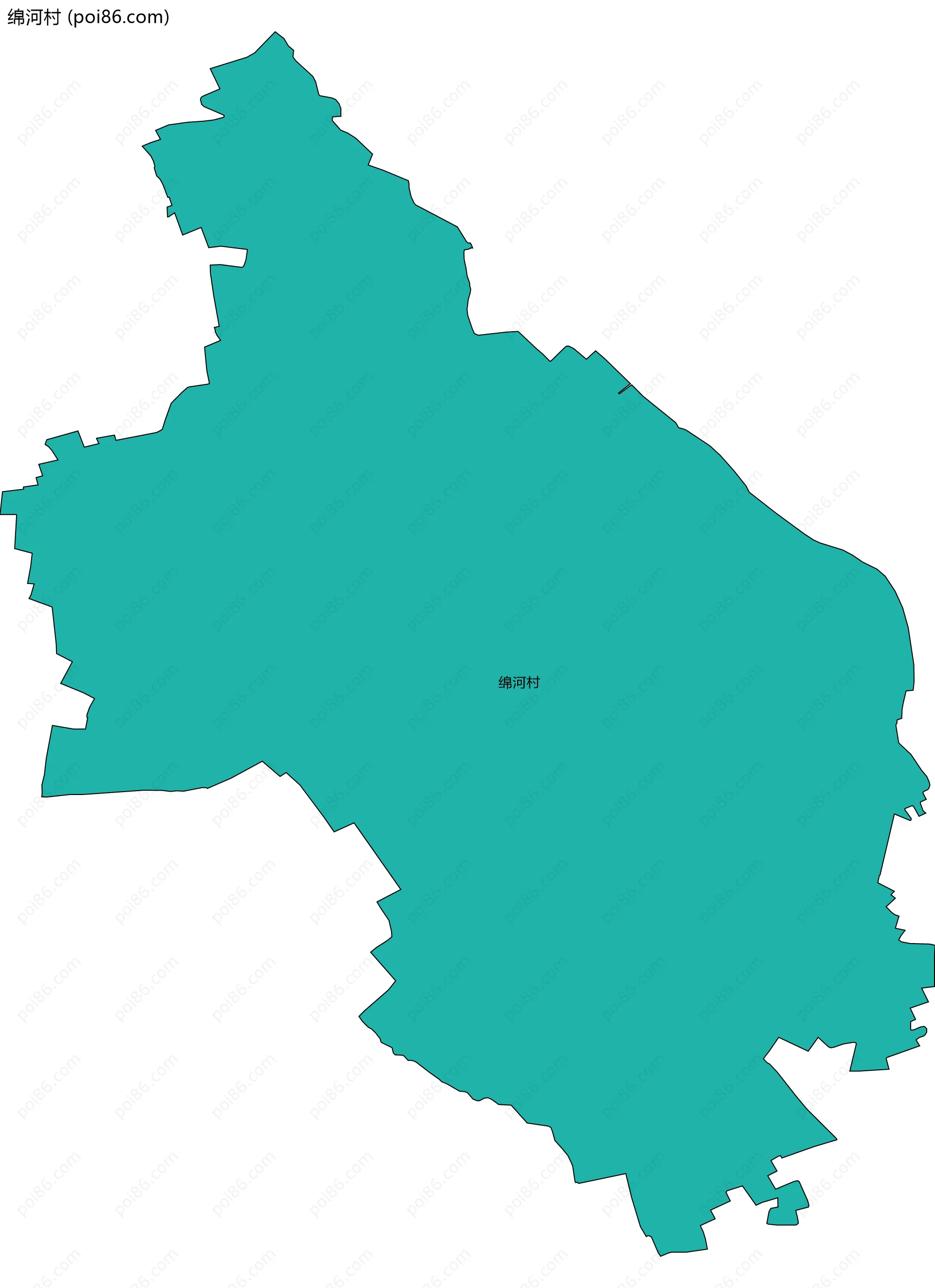 绵河村边界地图