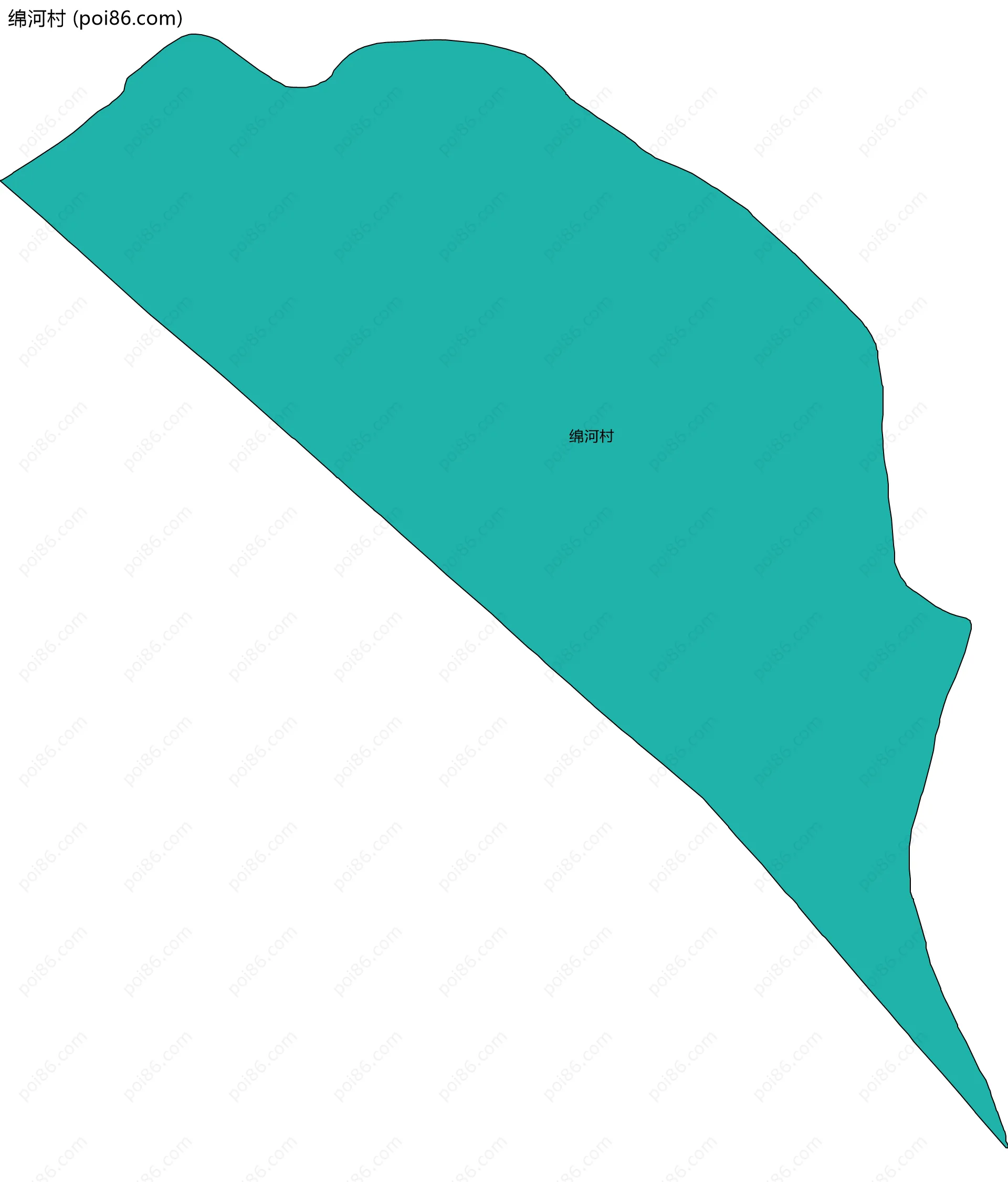 绵河村边界地图