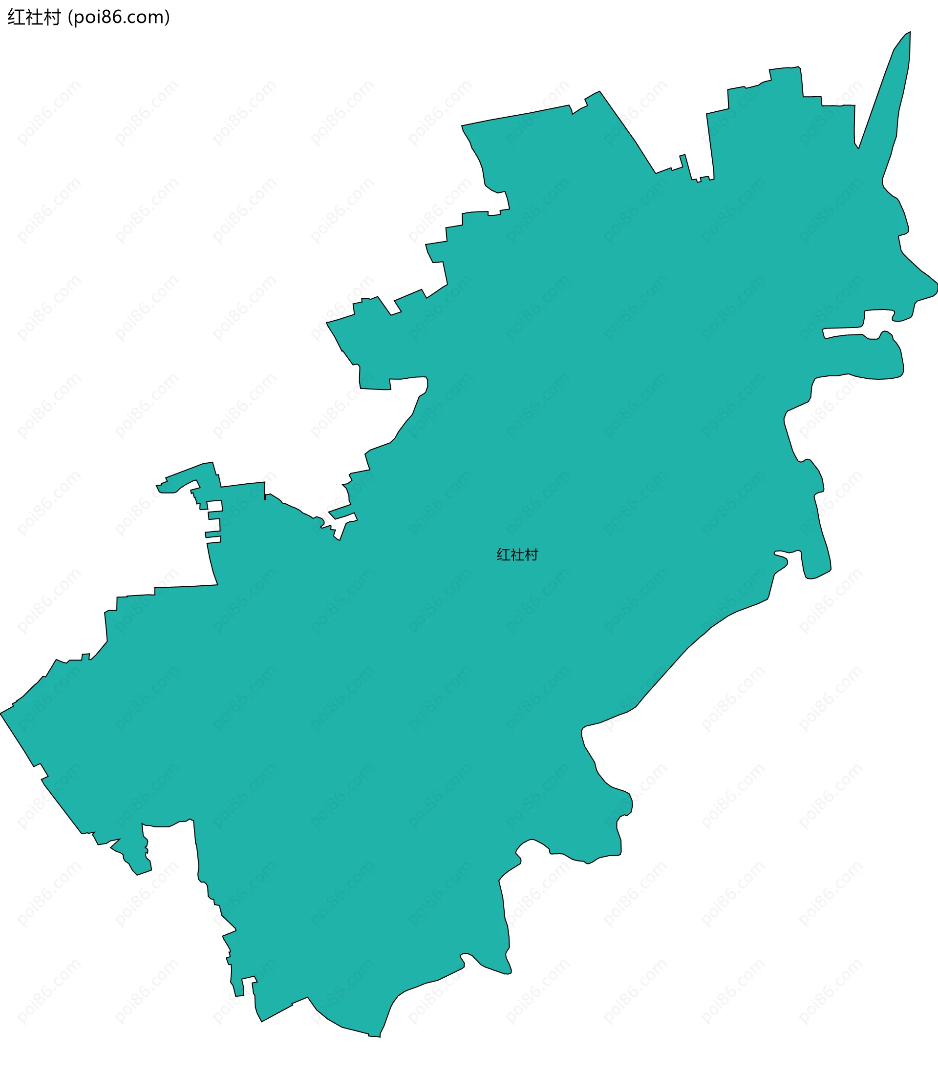 红社村边界地图