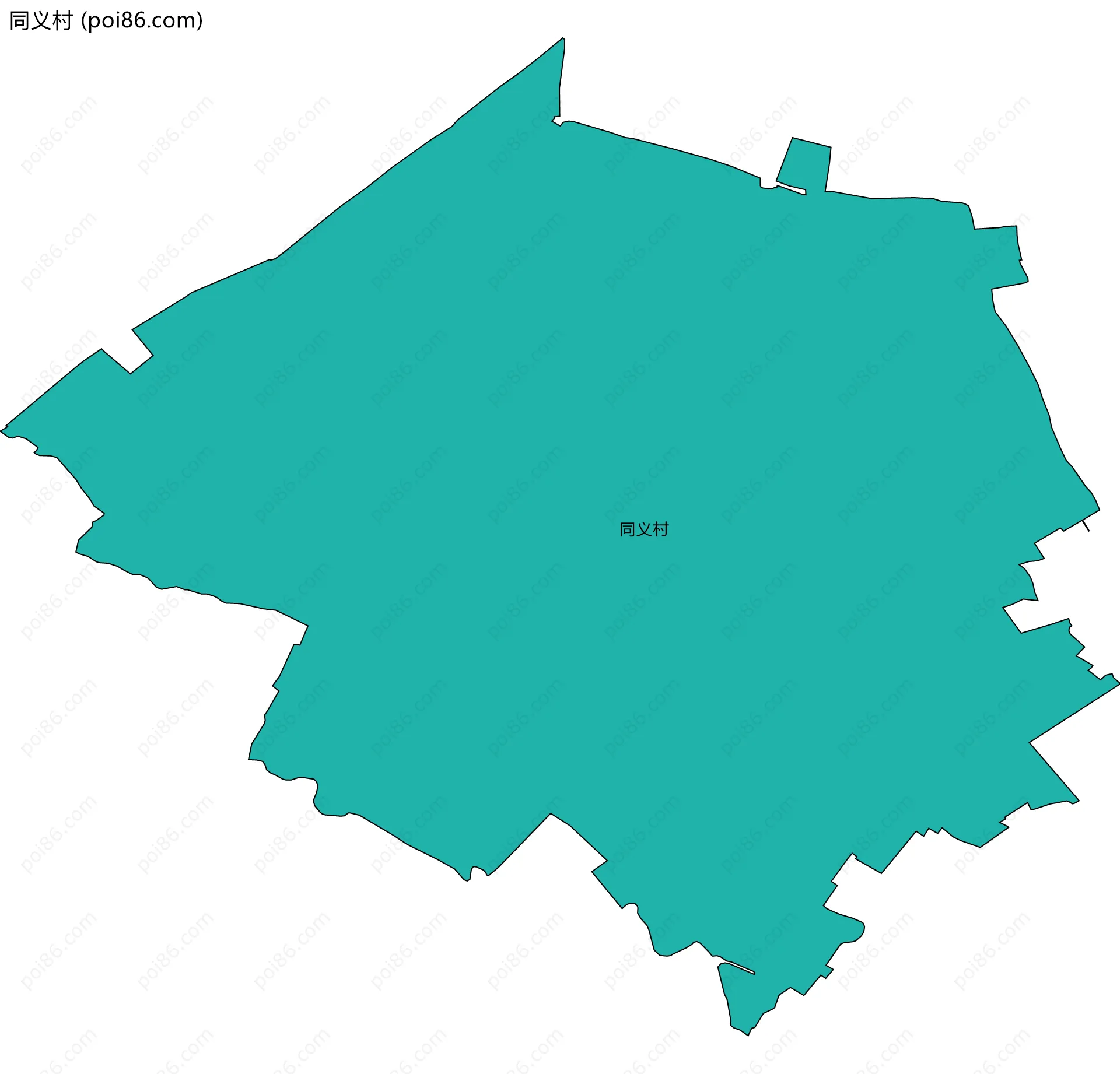 同义村边界地图