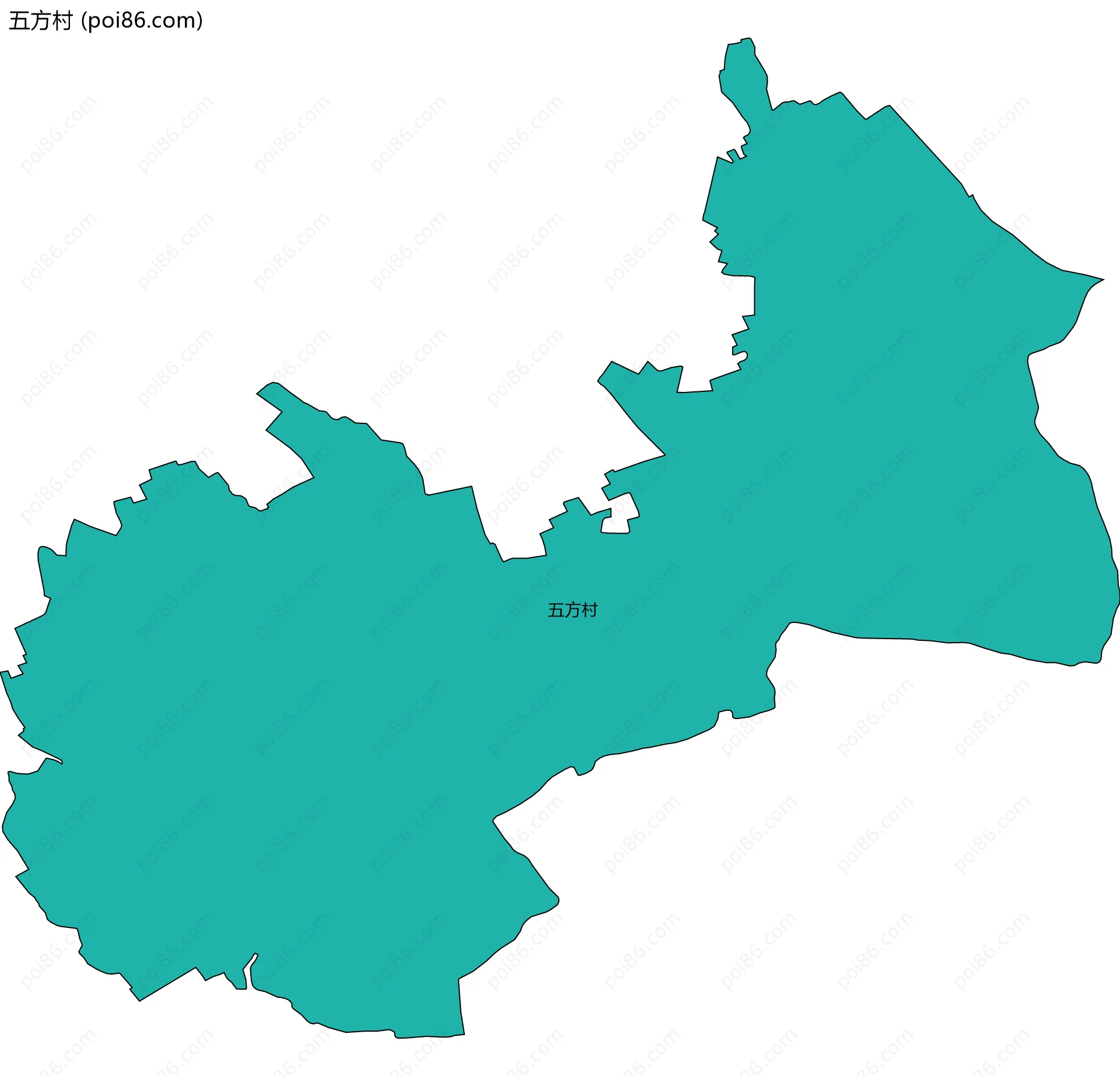 五方村边界地图