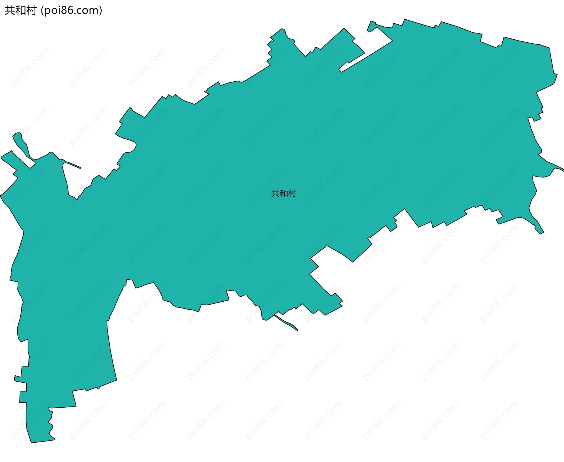 共和村边界地图