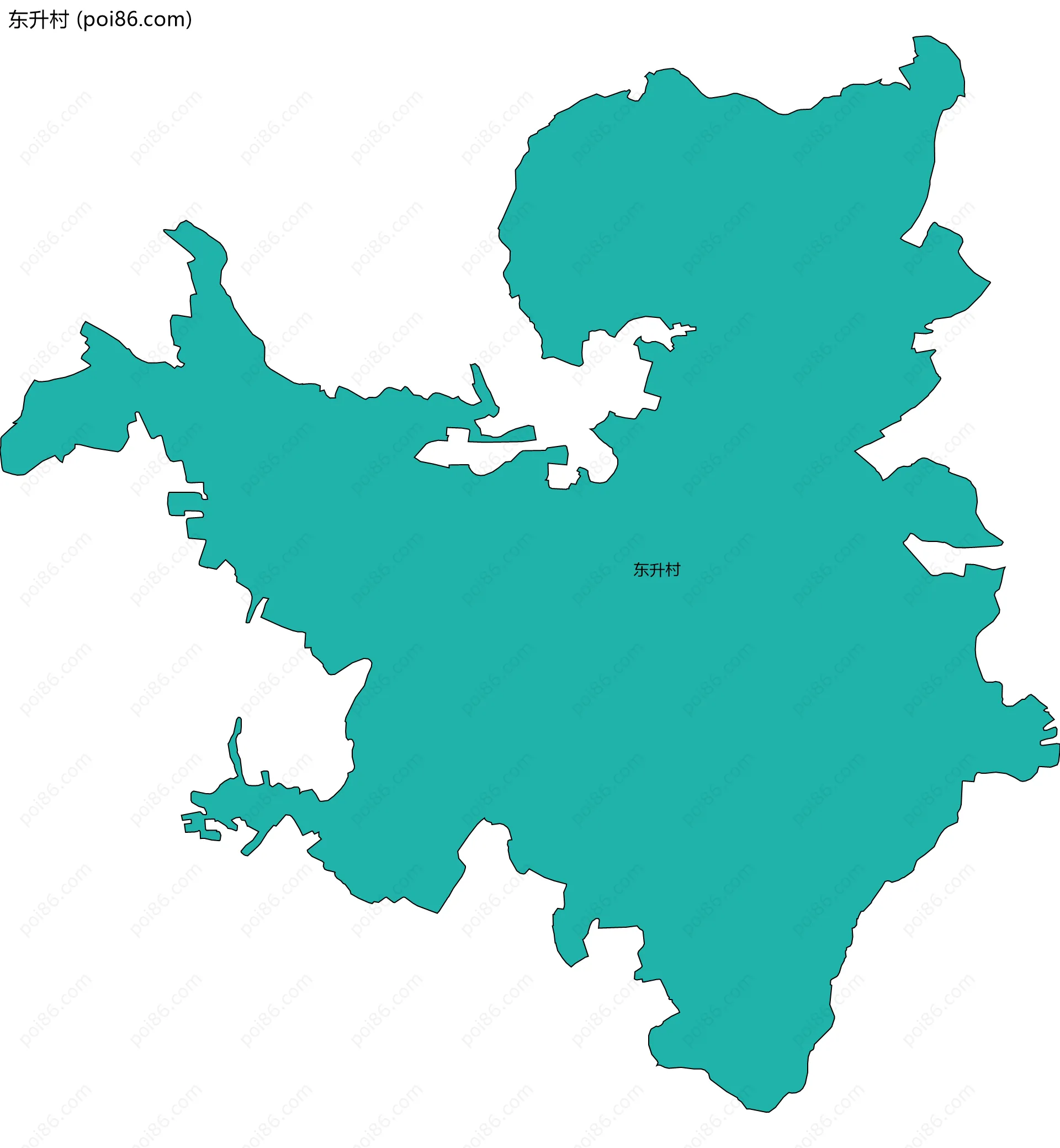 东升村边界地图