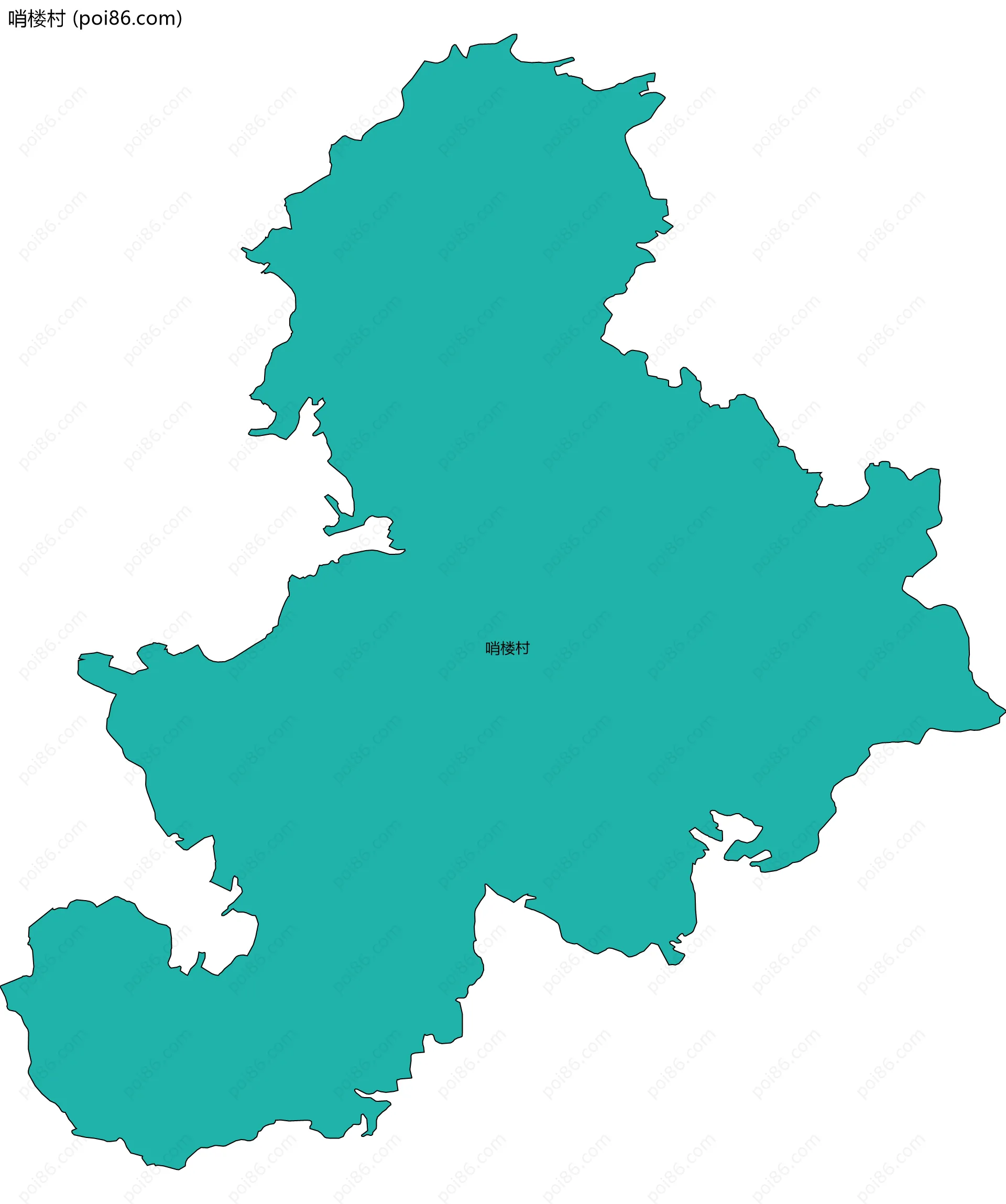 哨楼村边界地图