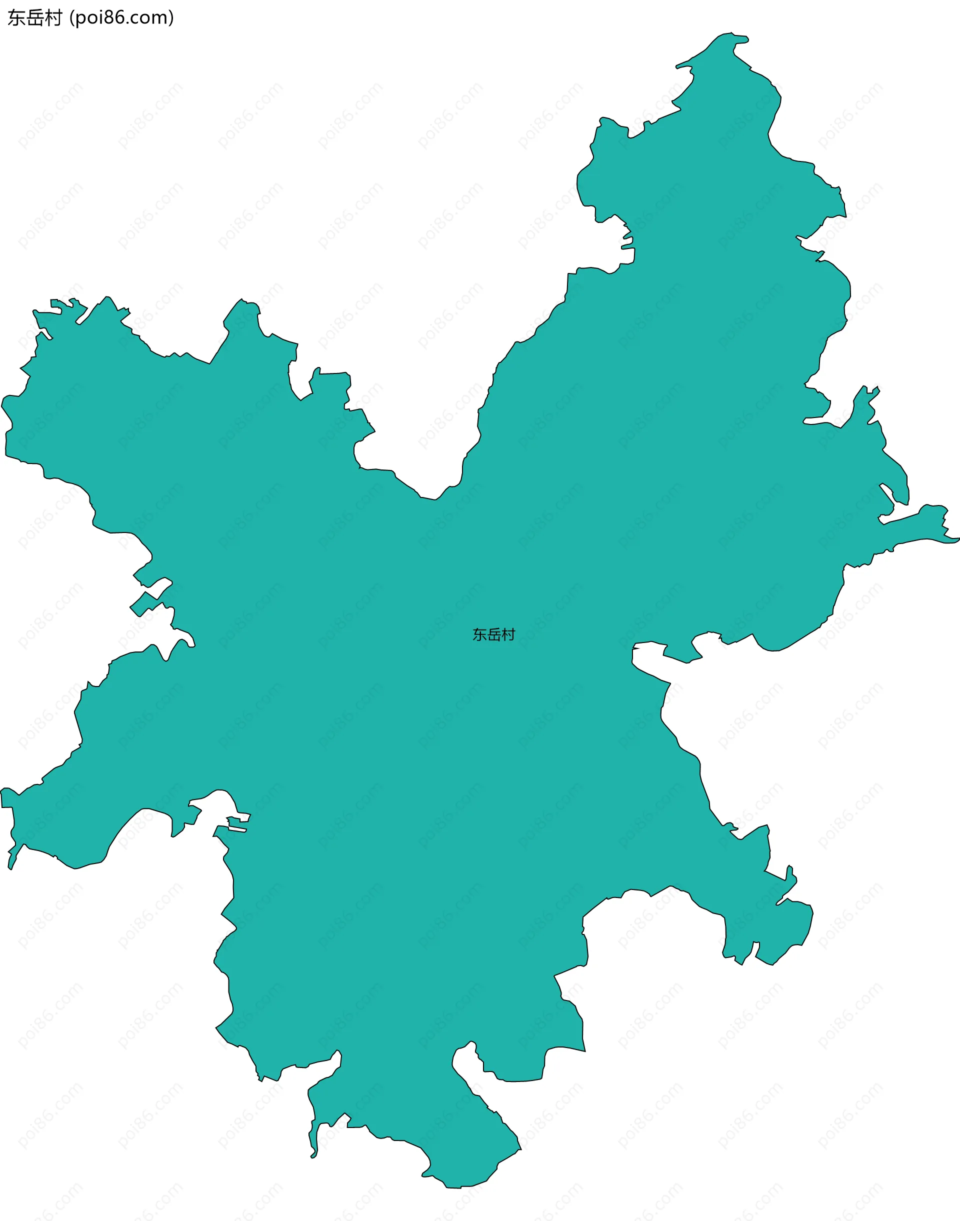东岳村边界地图