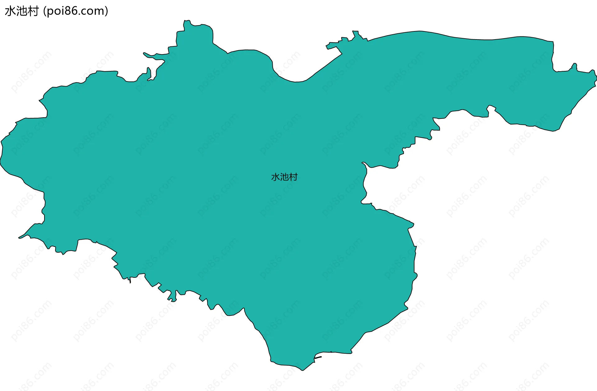 水池村边界地图