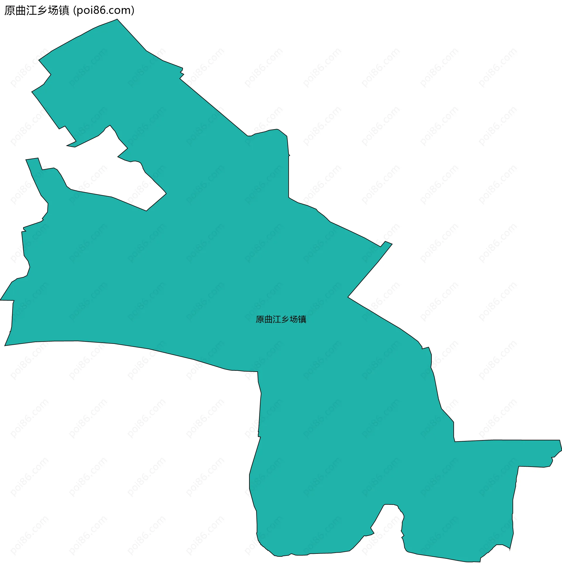 原曲江乡场镇边界地图