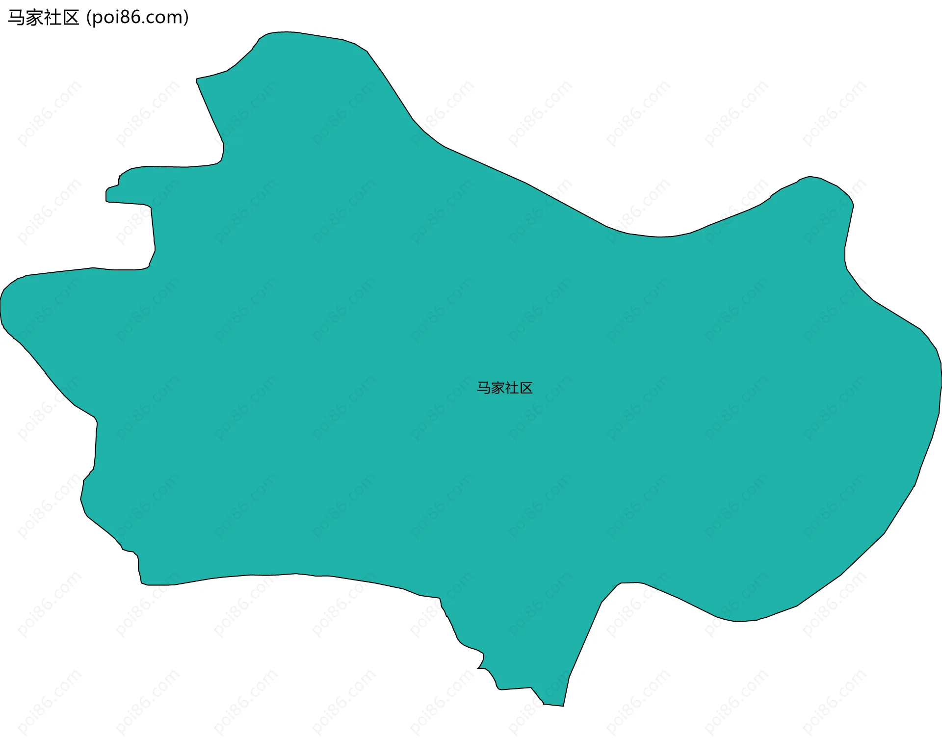 马家社区边界地图