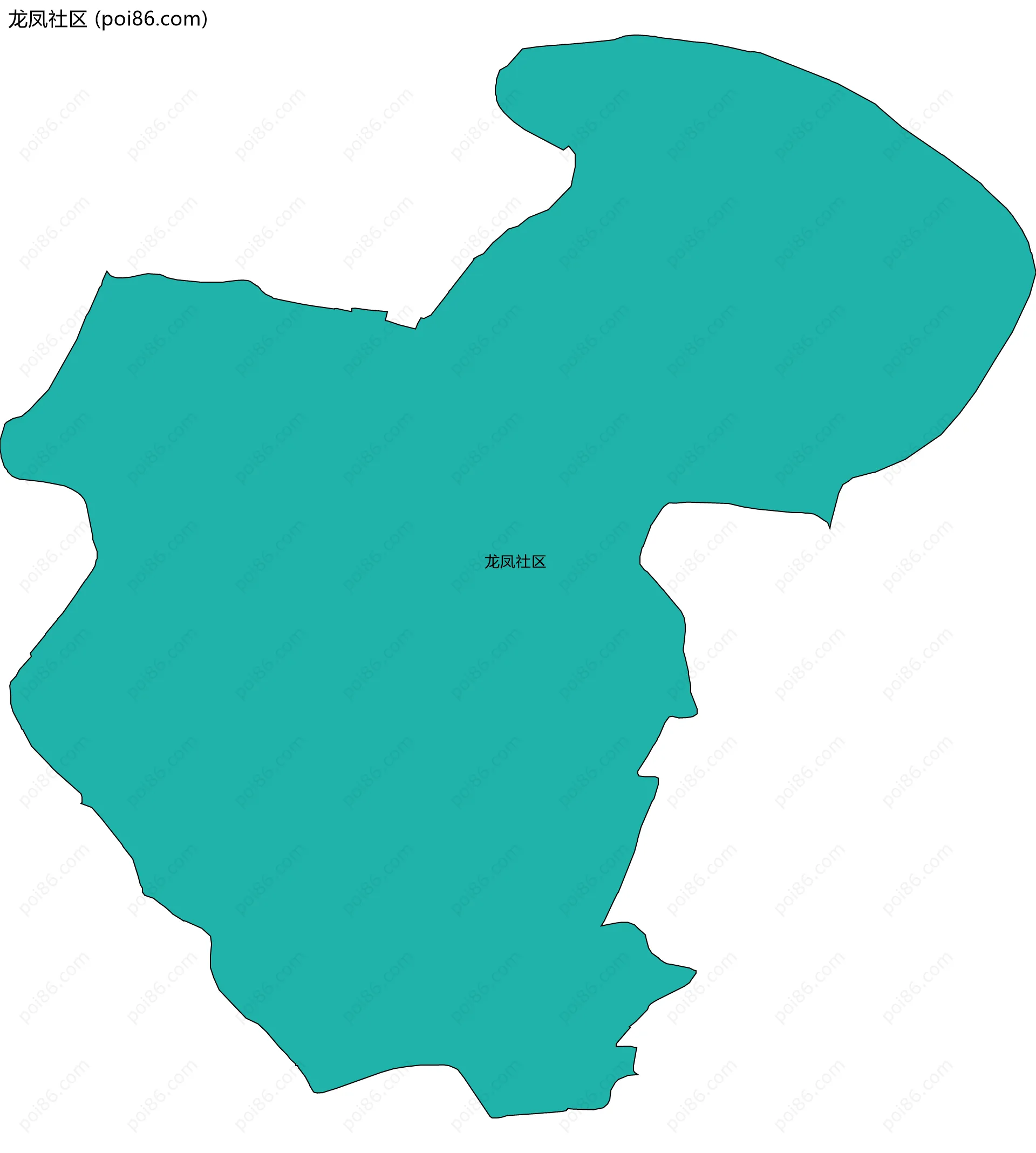 龙凤社区边界地图