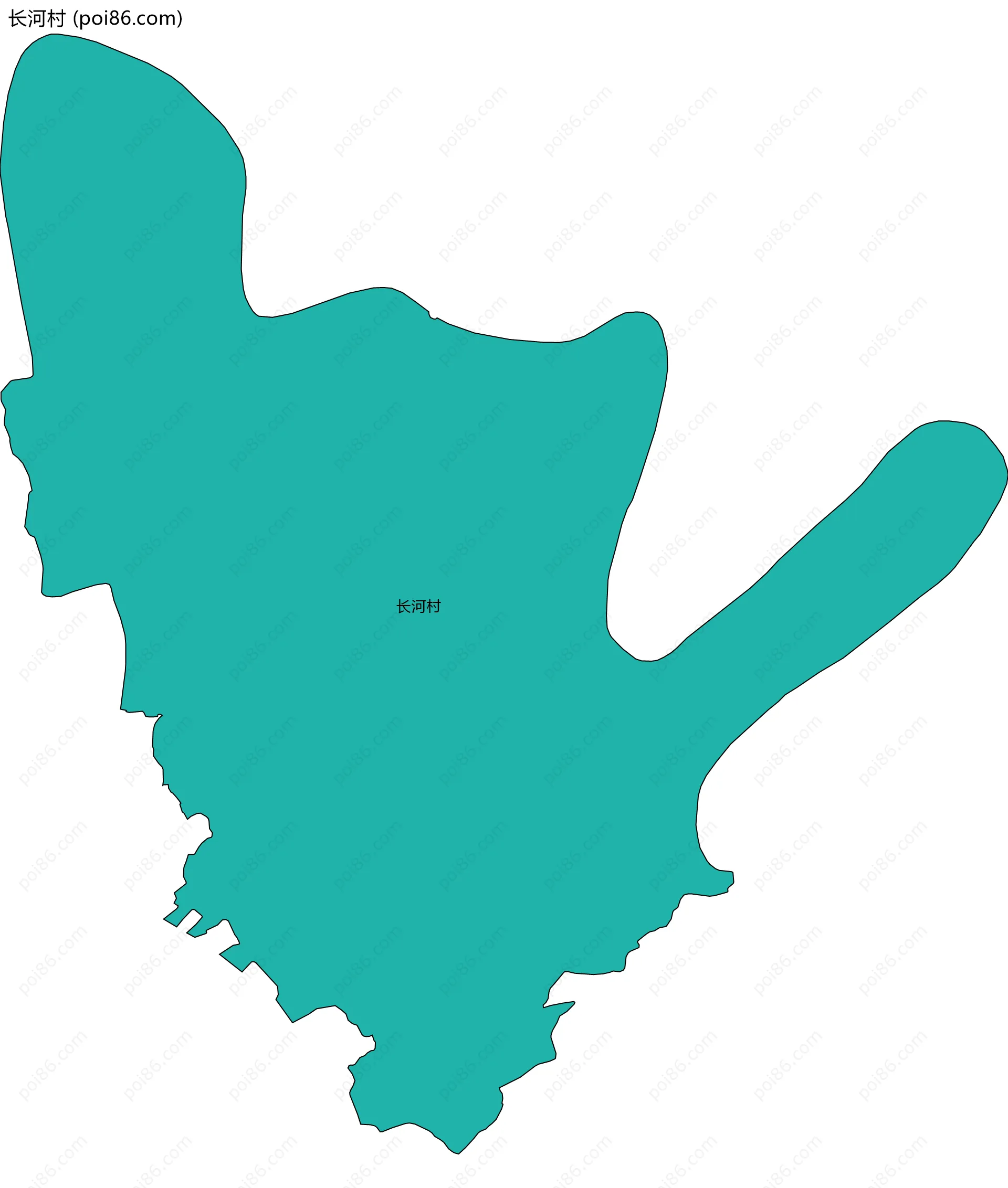 长河村边界地图
