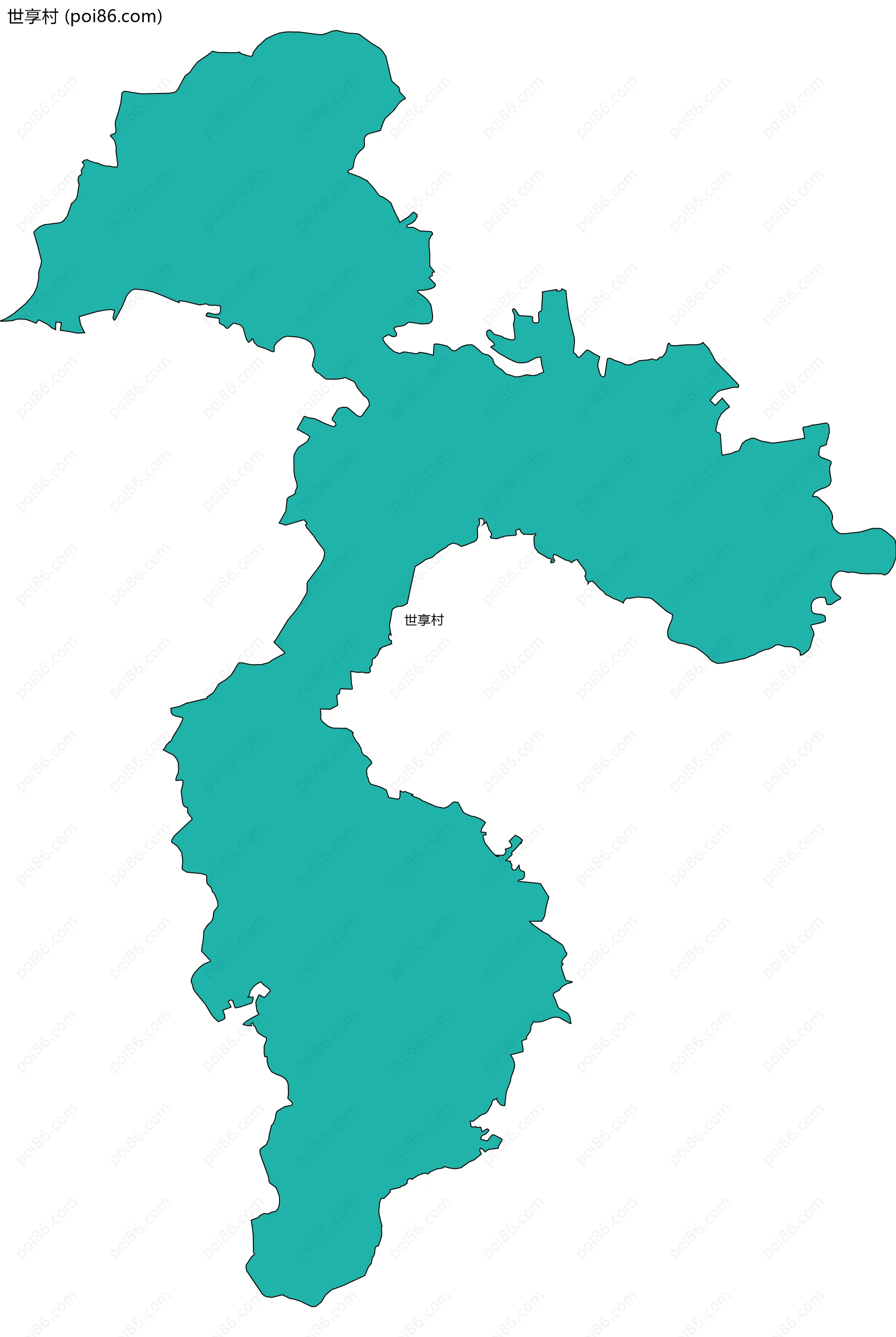 世享村边界地图