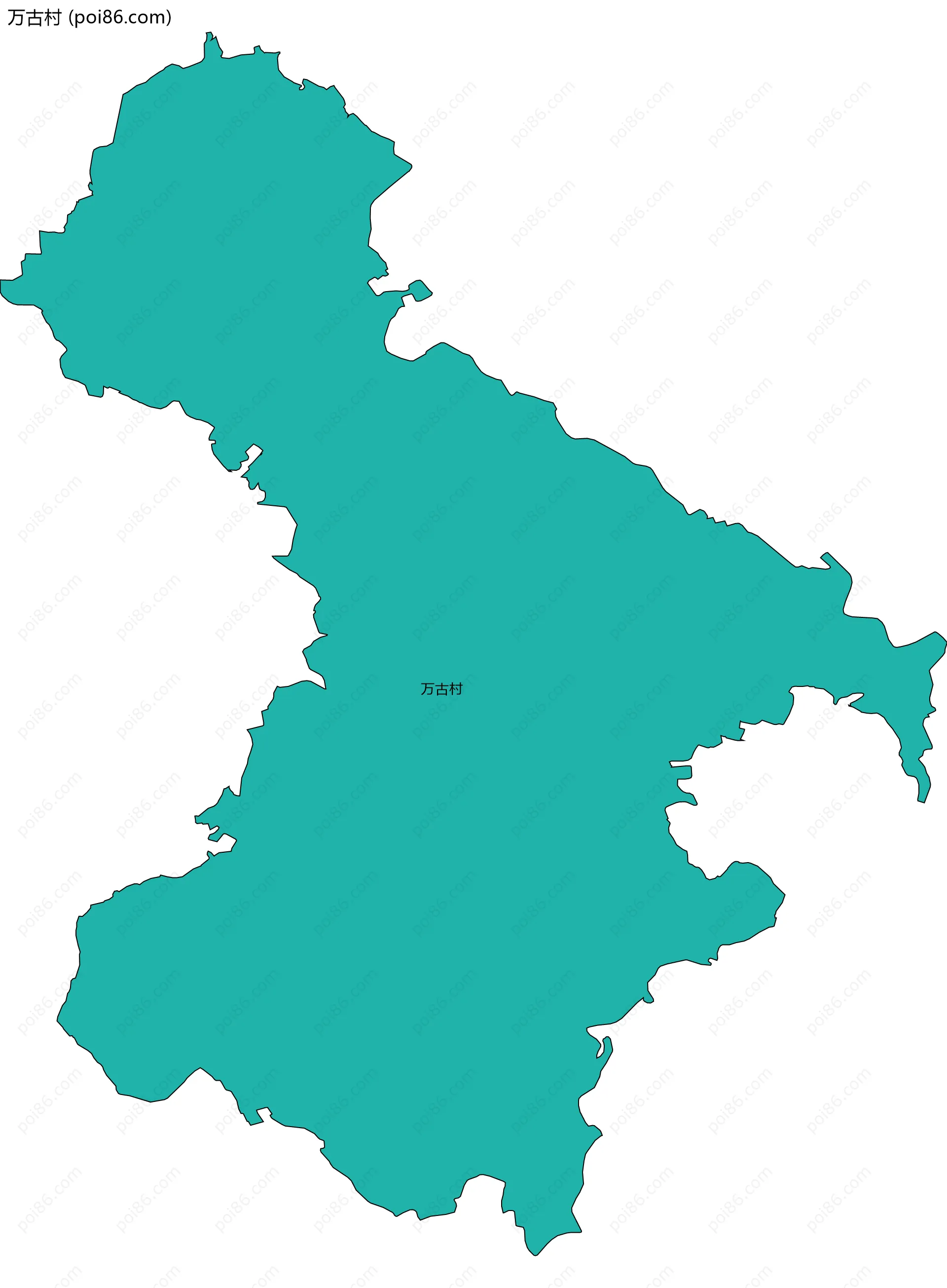 万古村边界地图