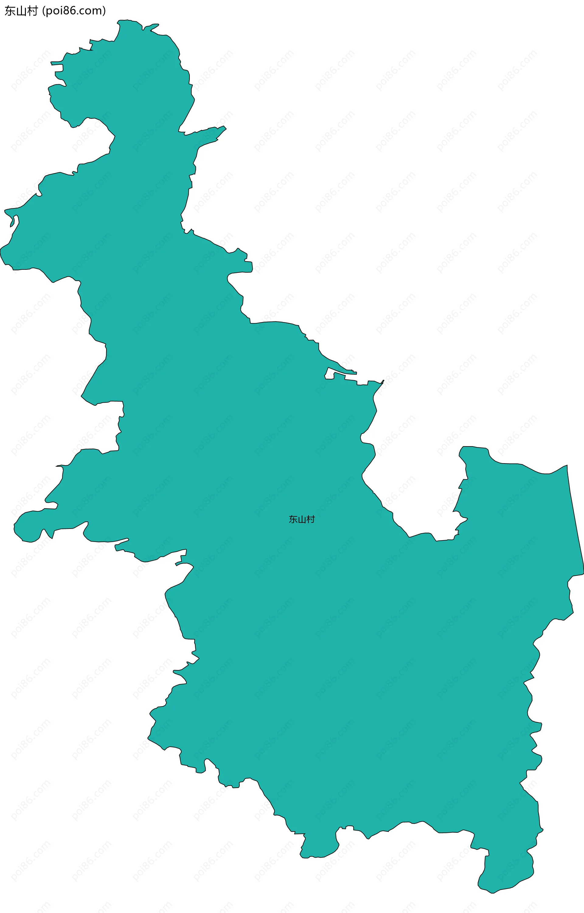 东山村边界地图