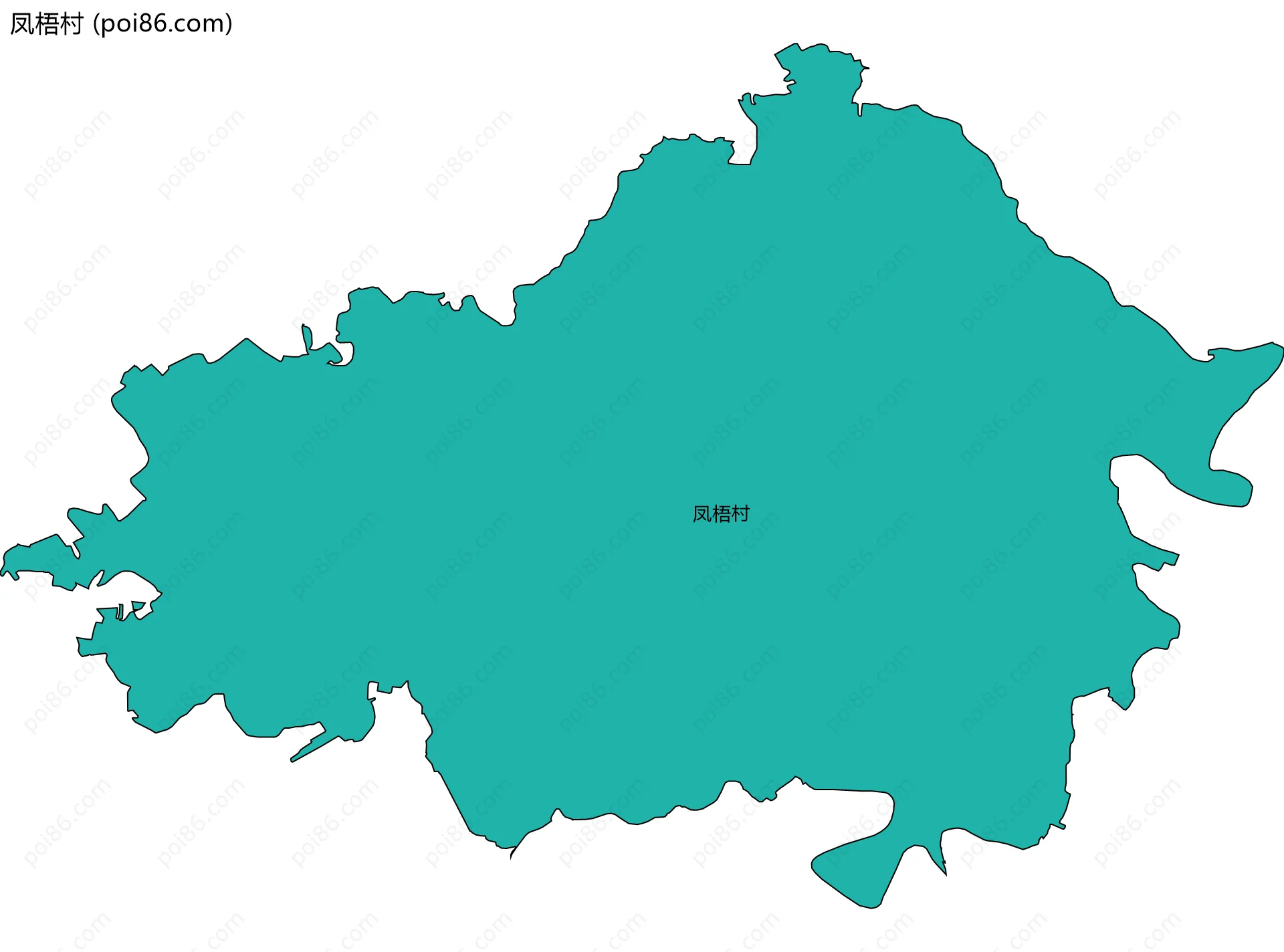 凤梧村边界地图