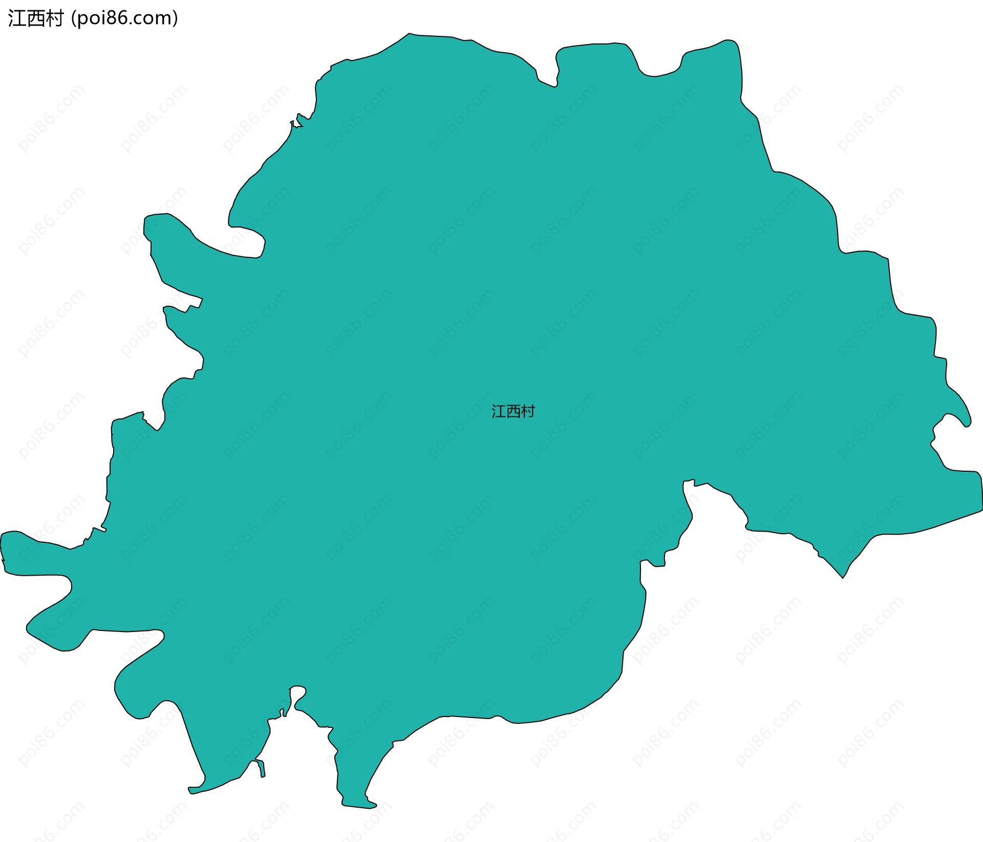江西村边界地图