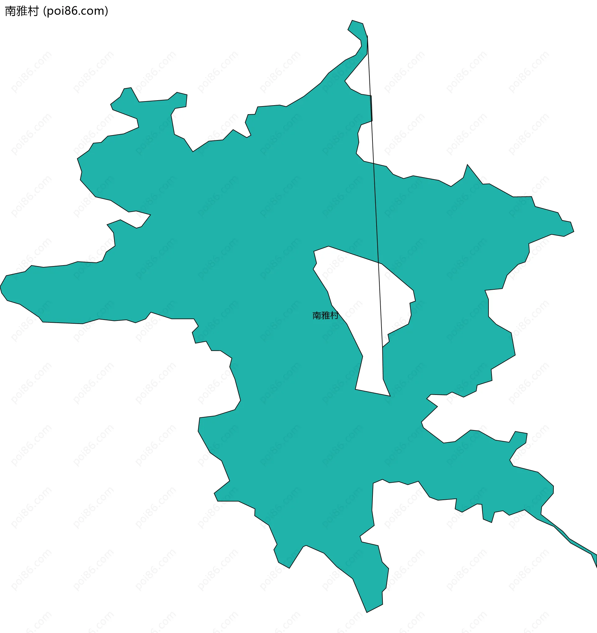 南雅村边界地图