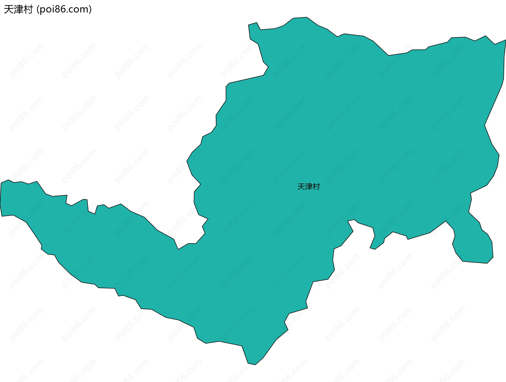 天津村边界地图