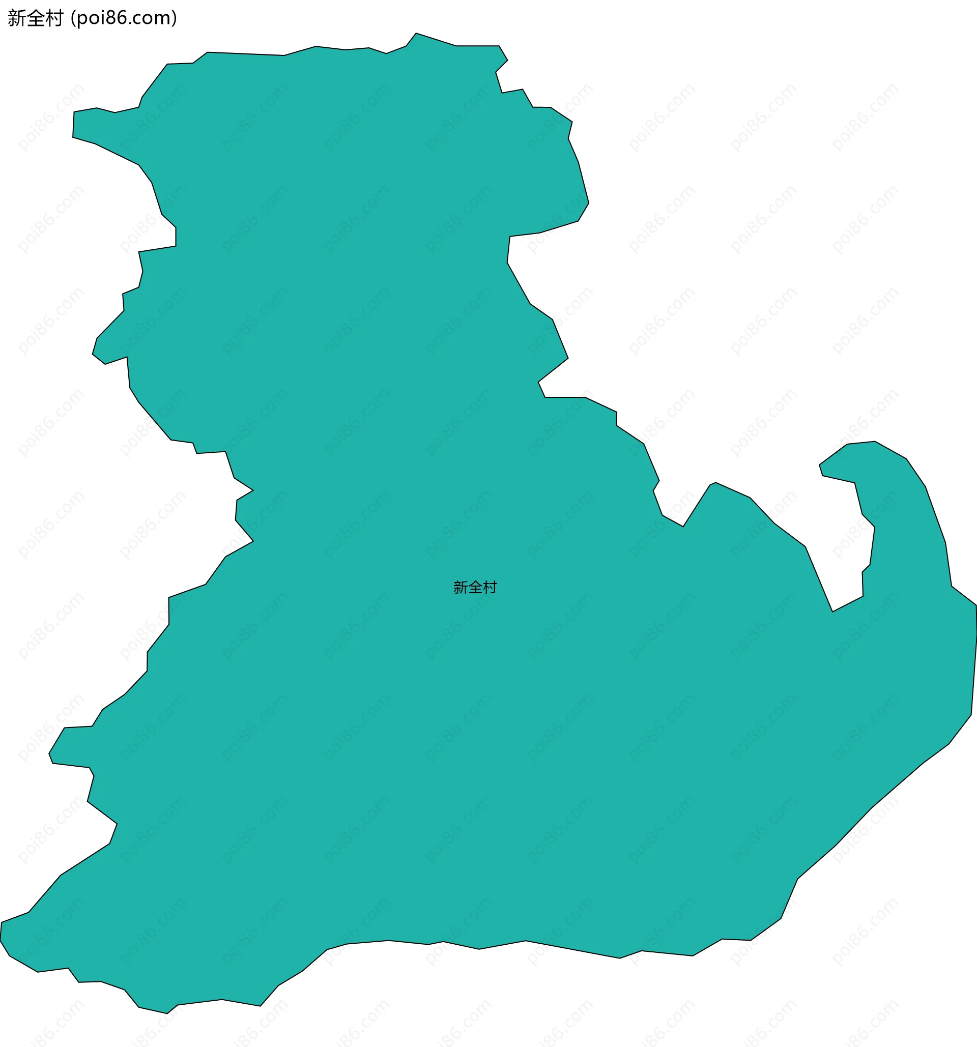 新全村边界地图