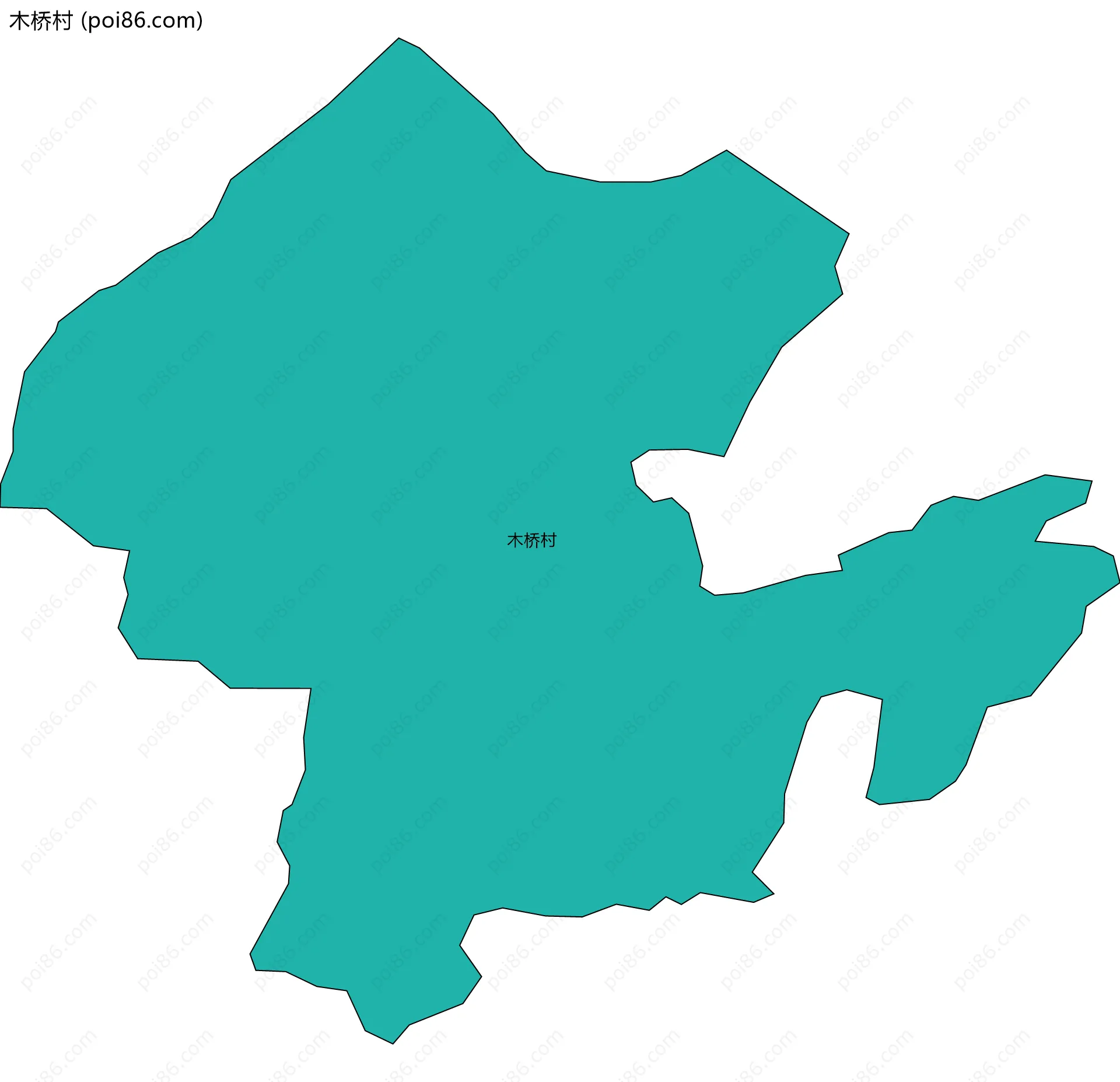 木桥村边界地图
