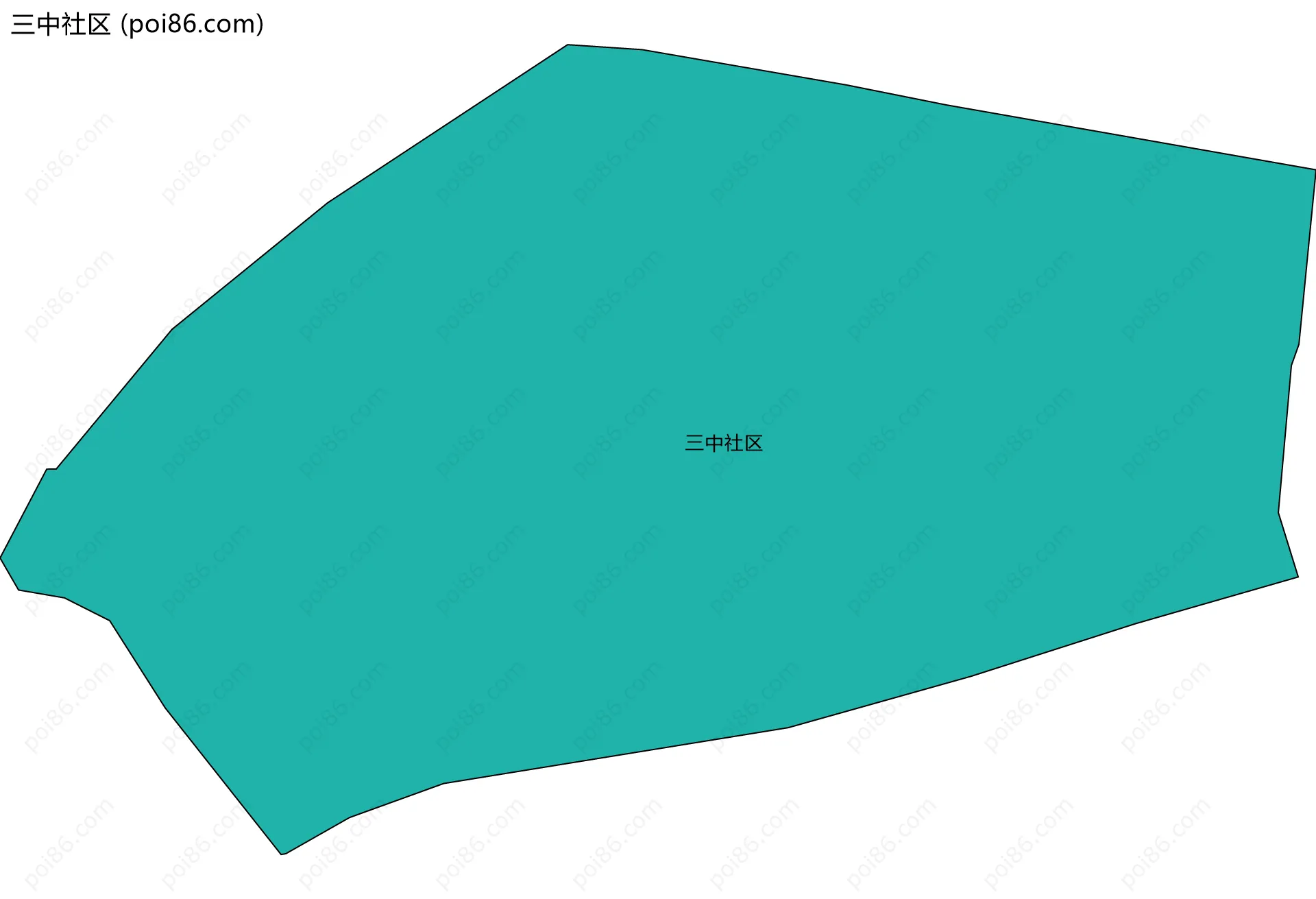 三中社区边界地图