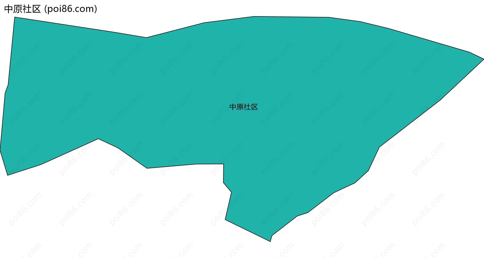 中原社区边界地图