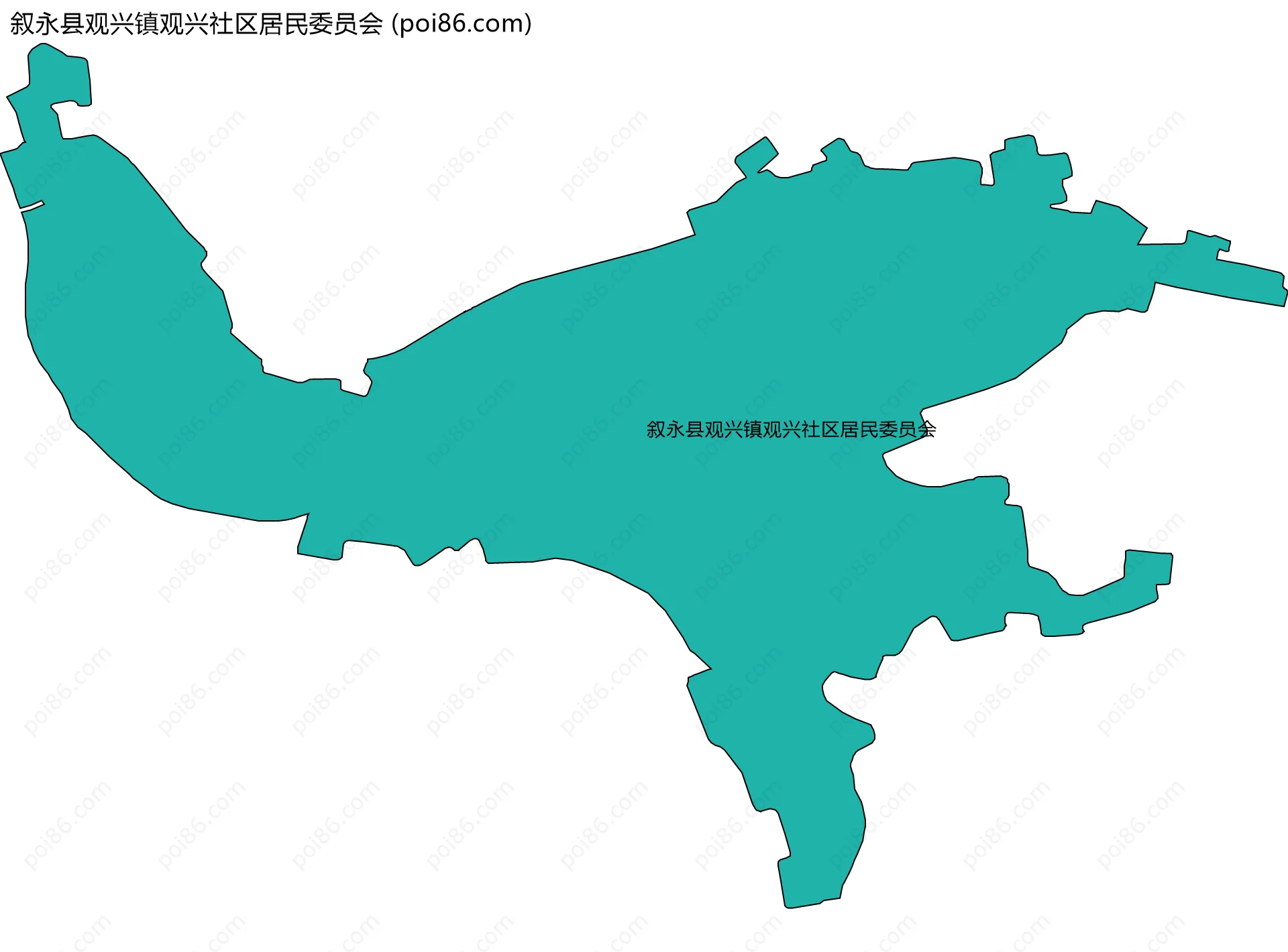 叙永县观兴镇观兴社区居民委员会边界地图