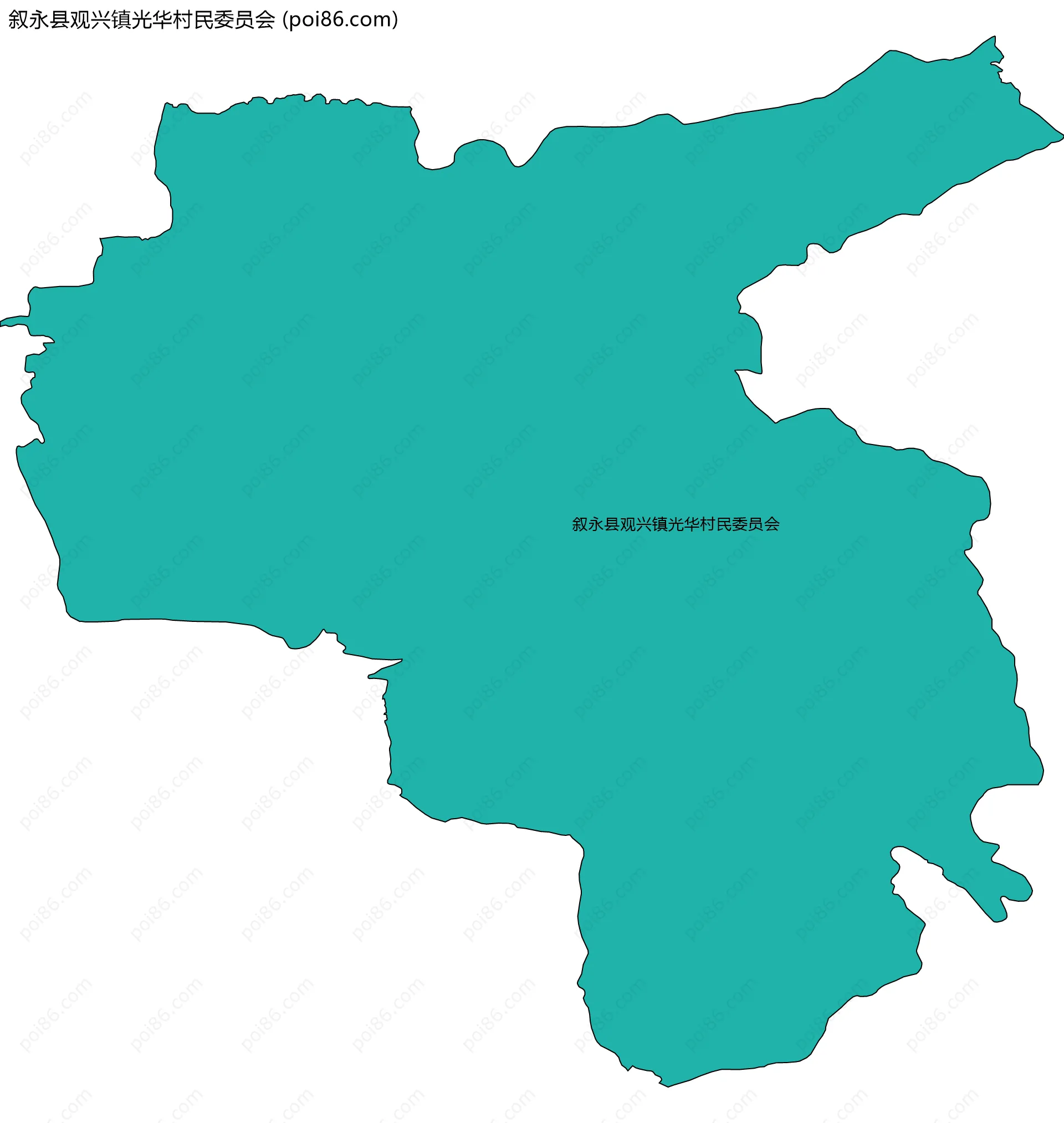 叙永县观兴镇光华村民委员会边界地图