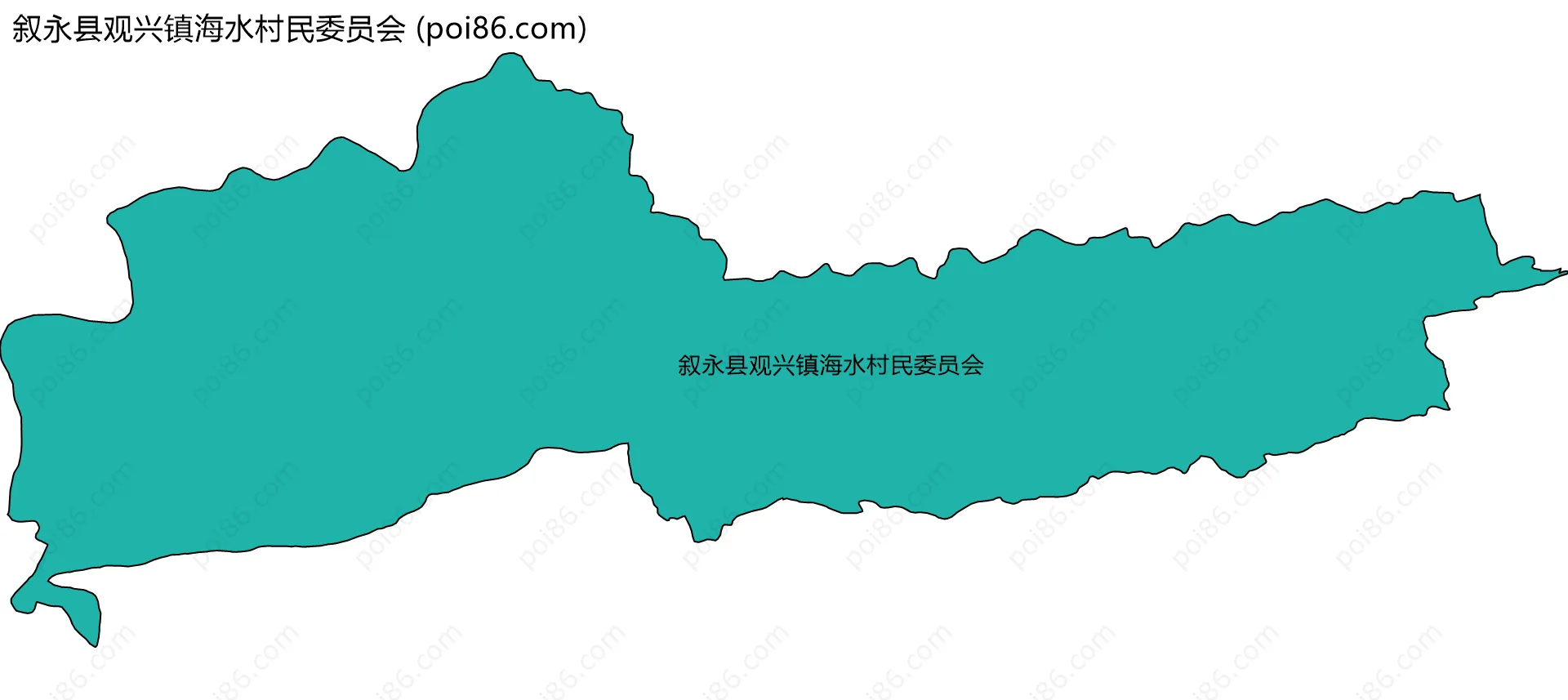 叙永县观兴镇海水村民委员会边界地图