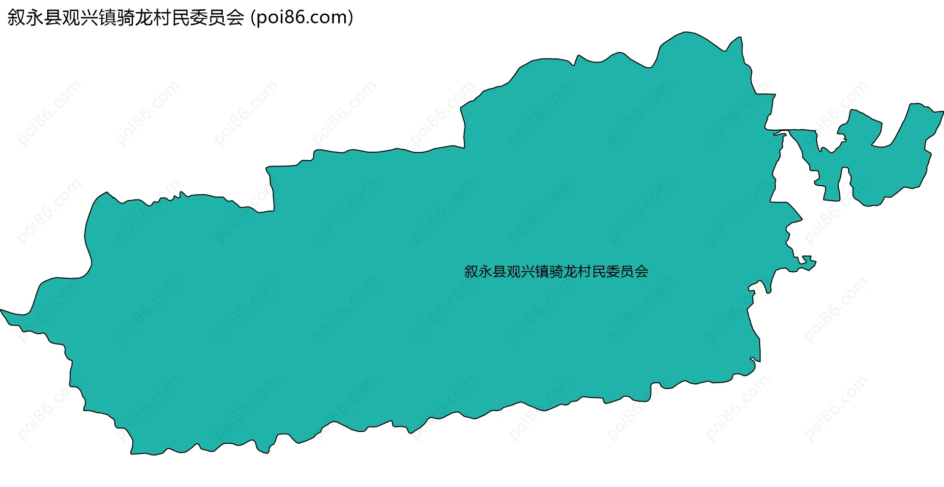 叙永县观兴镇骑龙村民委员会边界地图