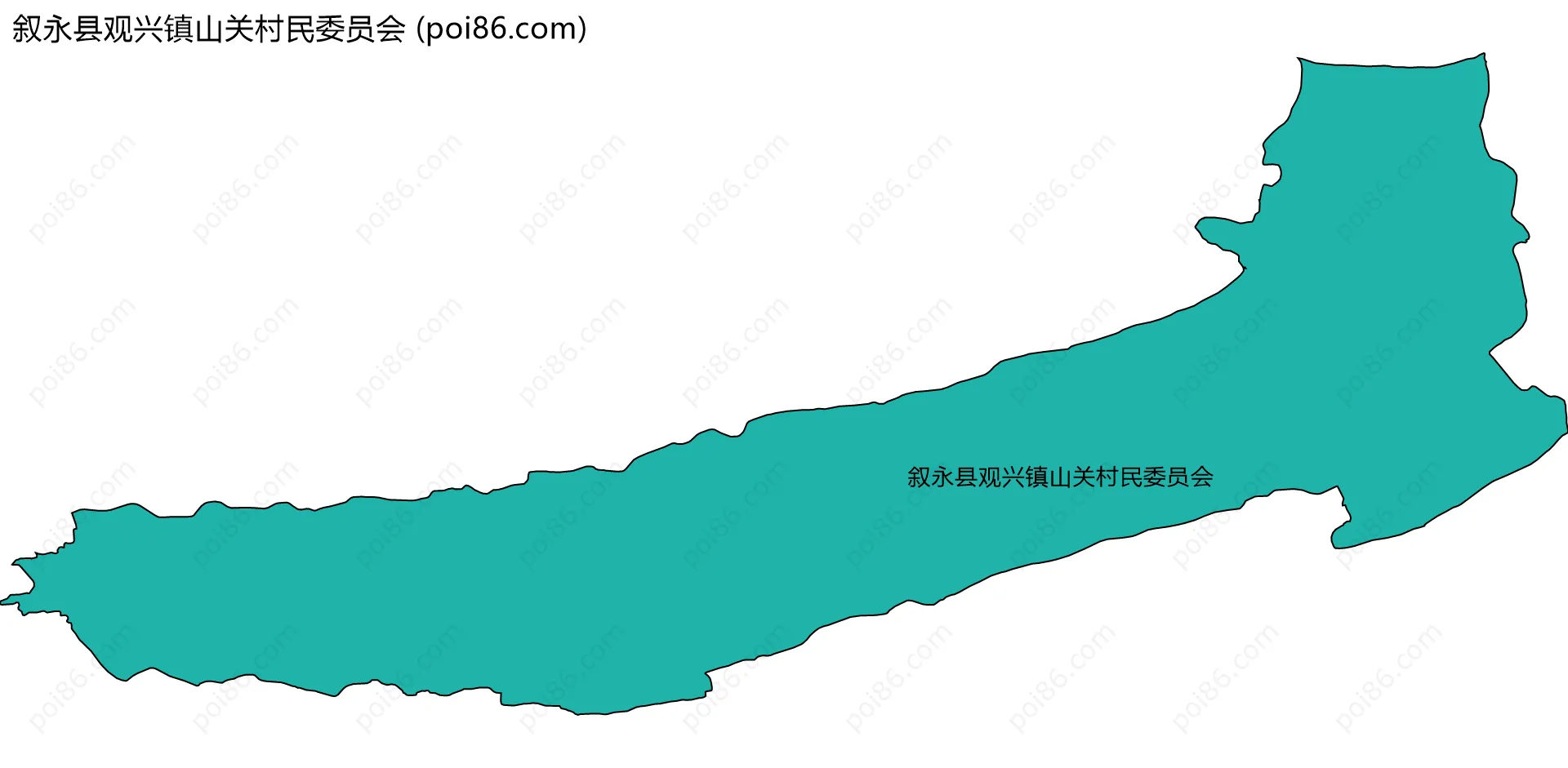 叙永县观兴镇山关村民委员会边界地图