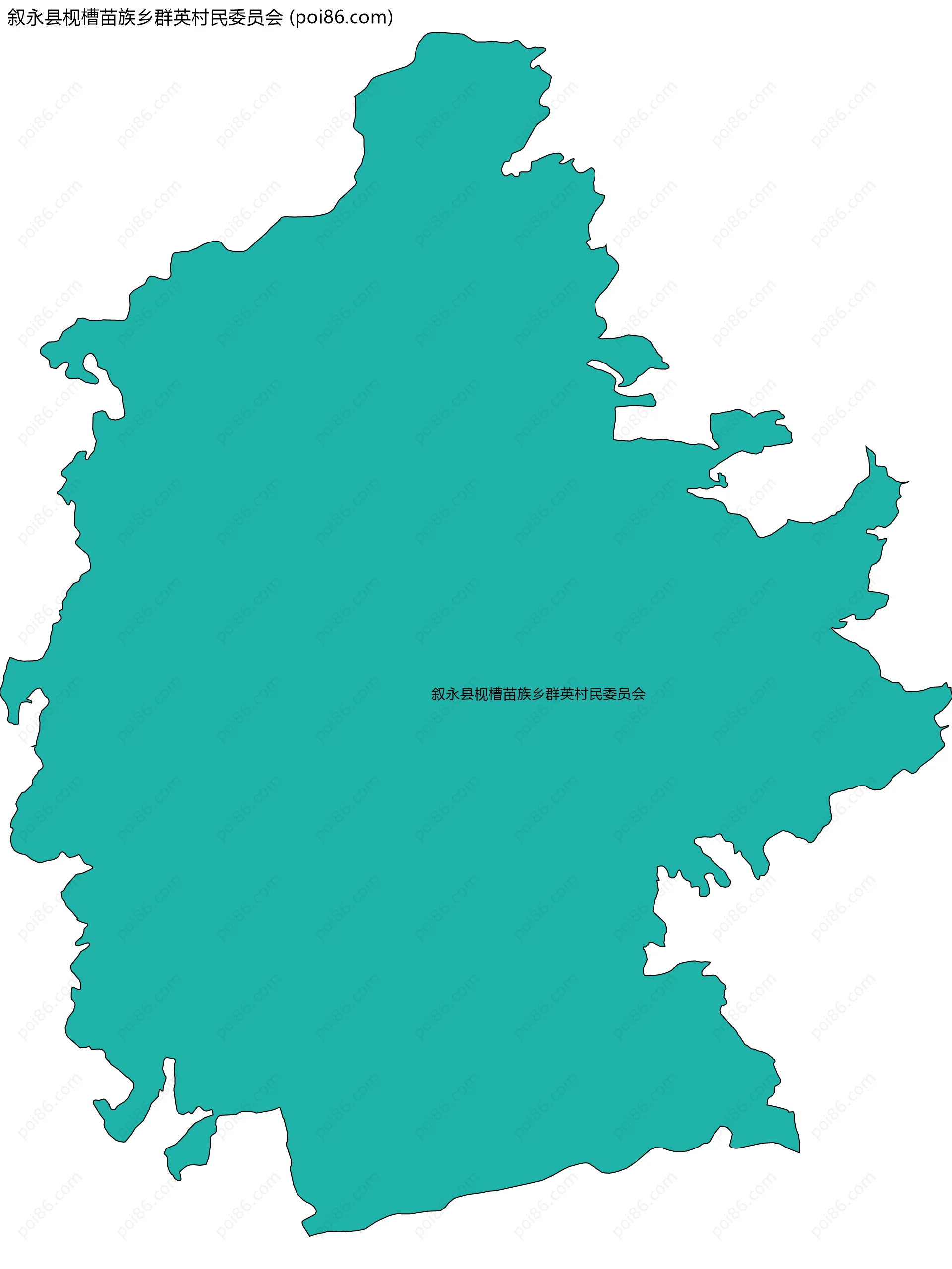 叙永县枧槽苗族乡群英村民委员会边界地图