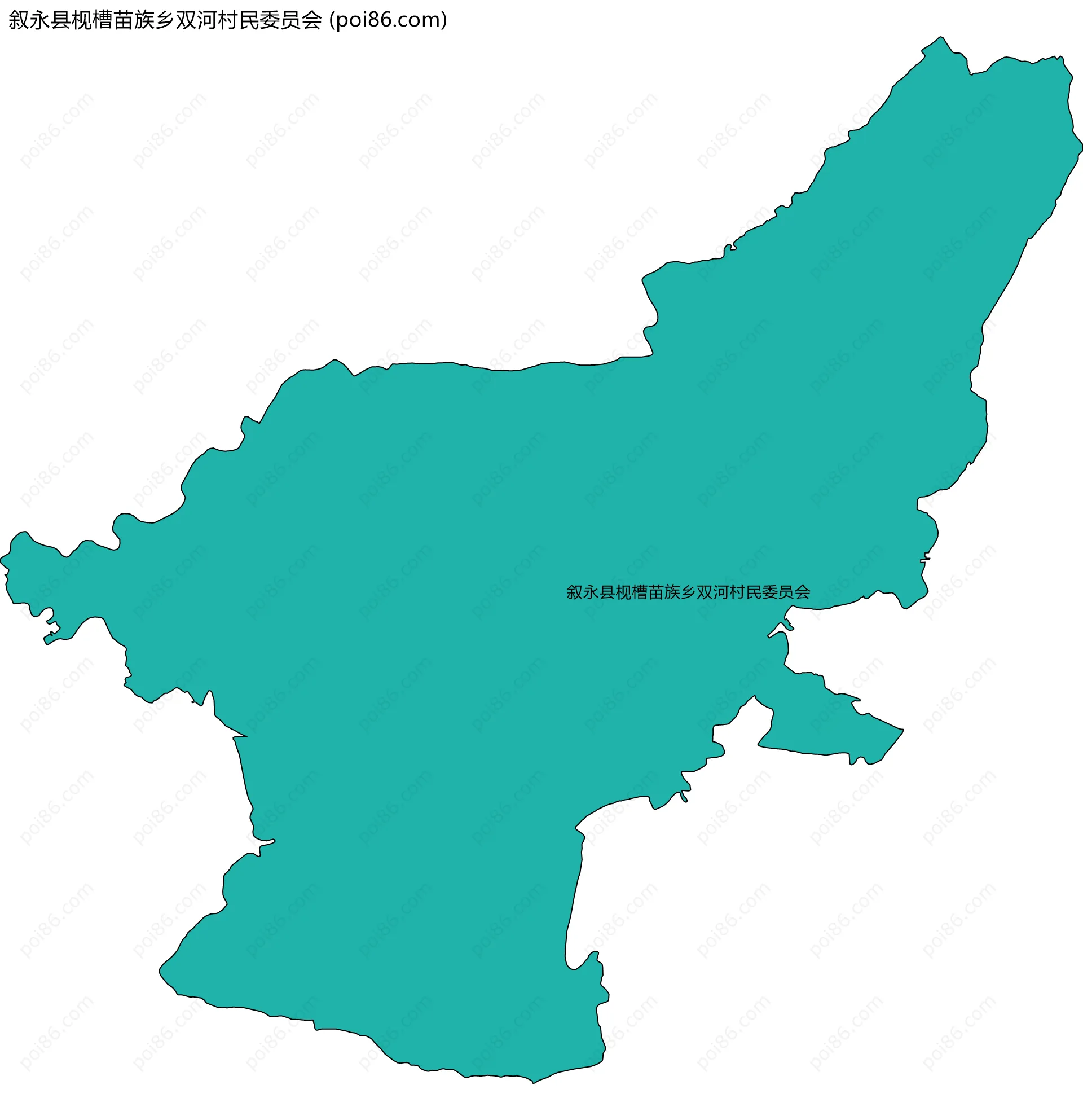 叙永县枧槽苗族乡双河村民委员会边界地图