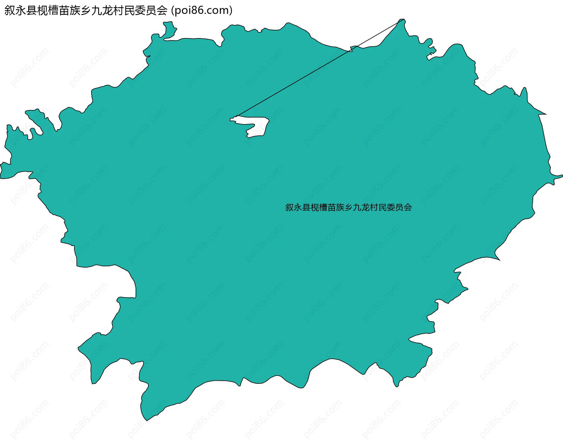 叙永县枧槽苗族乡九龙村民委员会边界地图