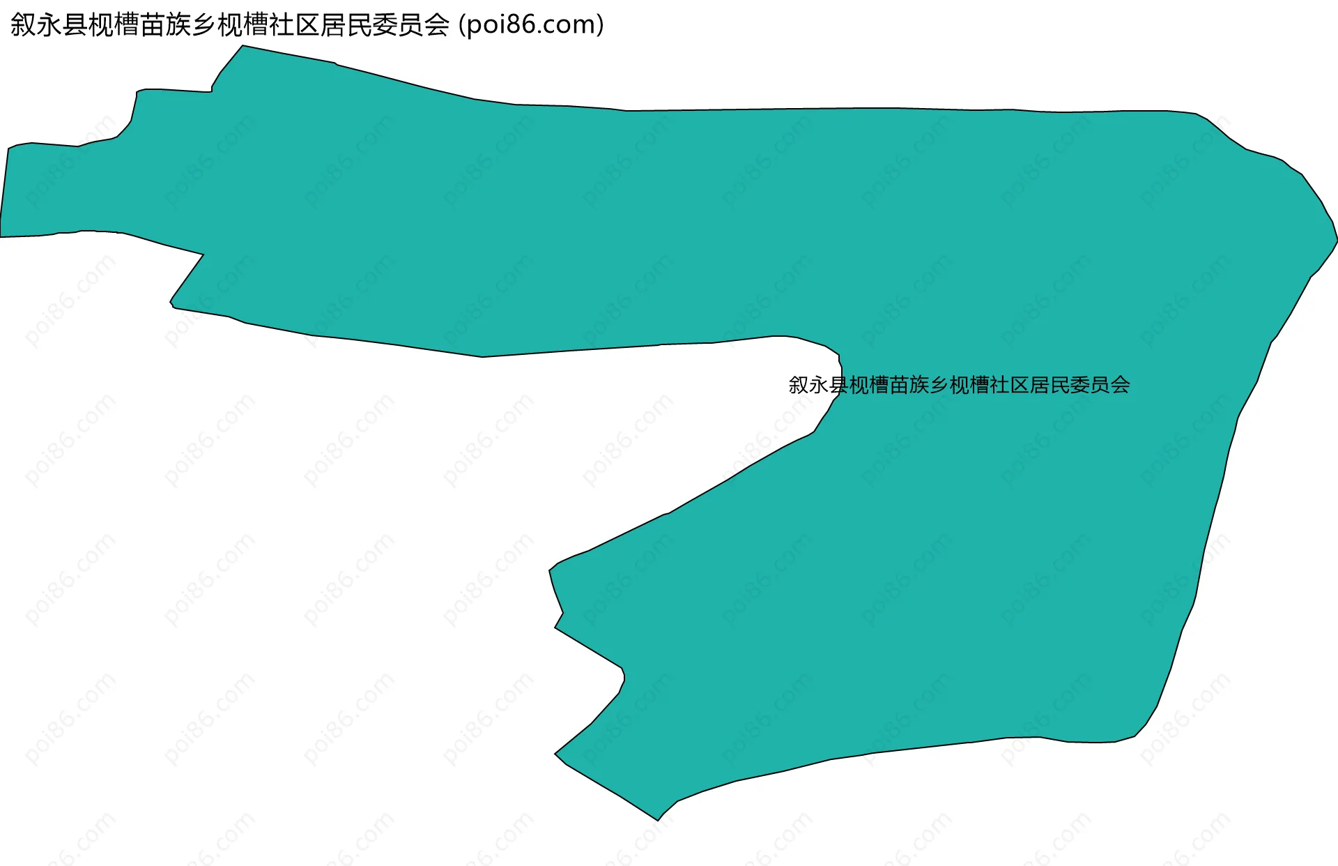 叙永县枧槽苗族乡枧槽社区居民委员会边界地图