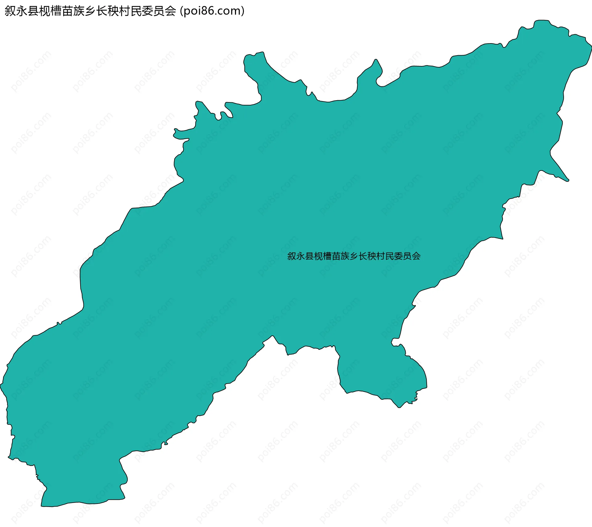 叙永县枧槽苗族乡长秧村民委员会边界地图