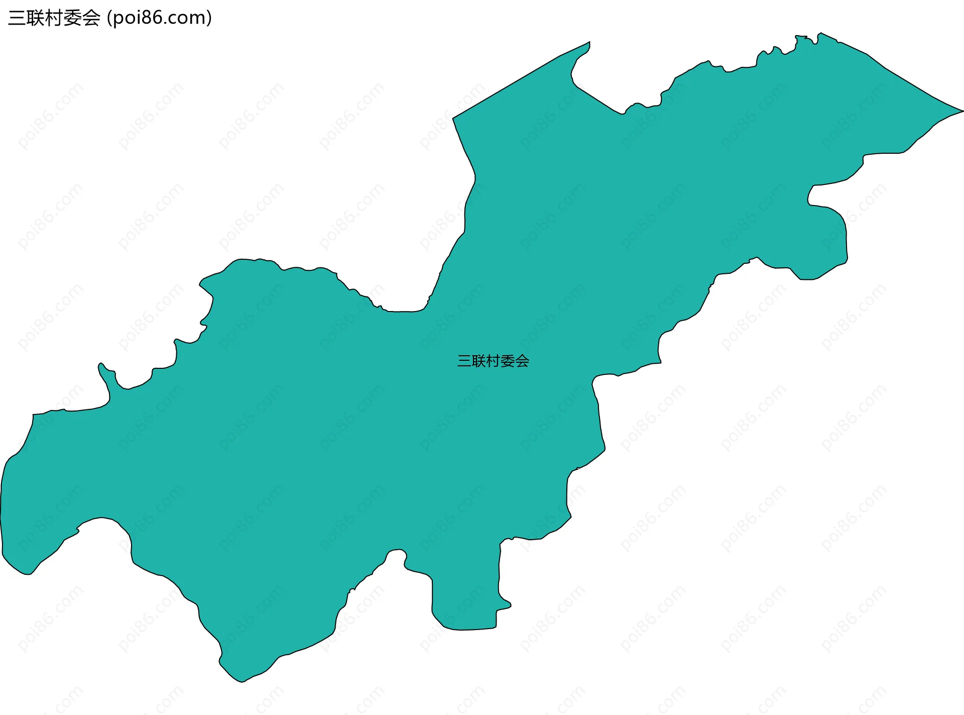 三联村委会边界地图