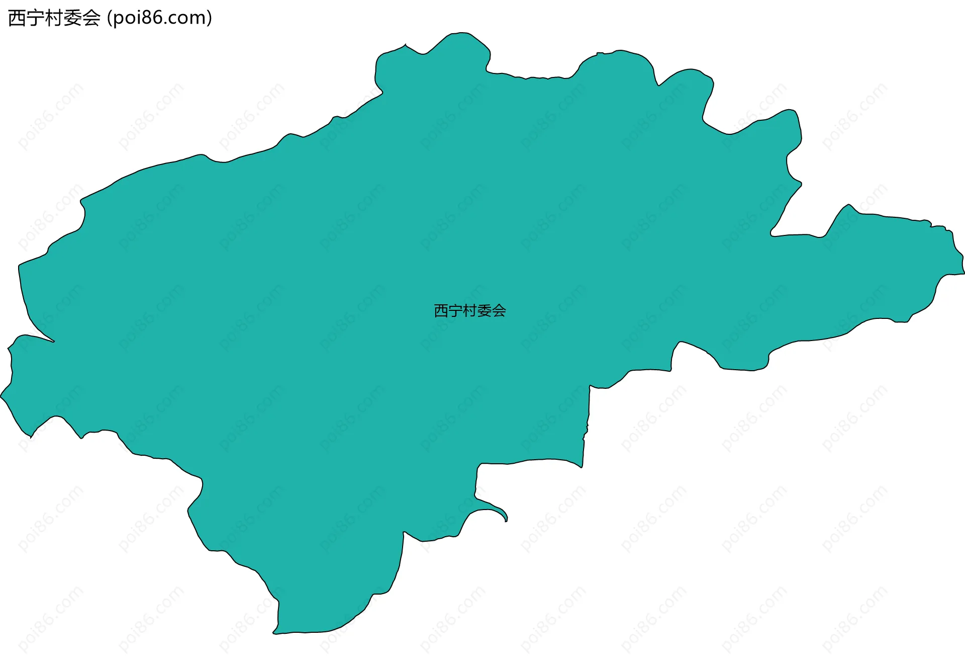 西宁村委会边界地图