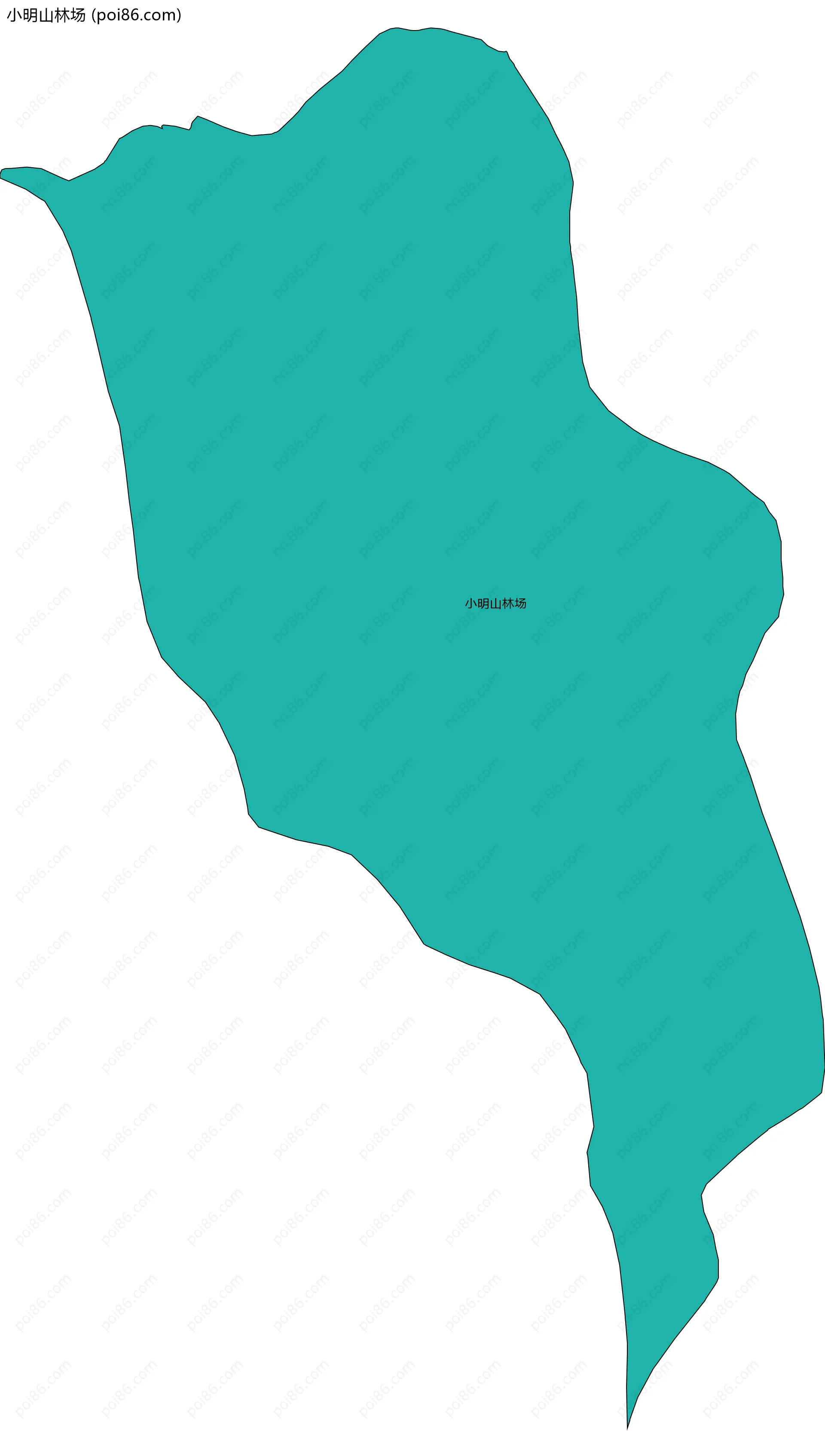 小明山林场边界地图