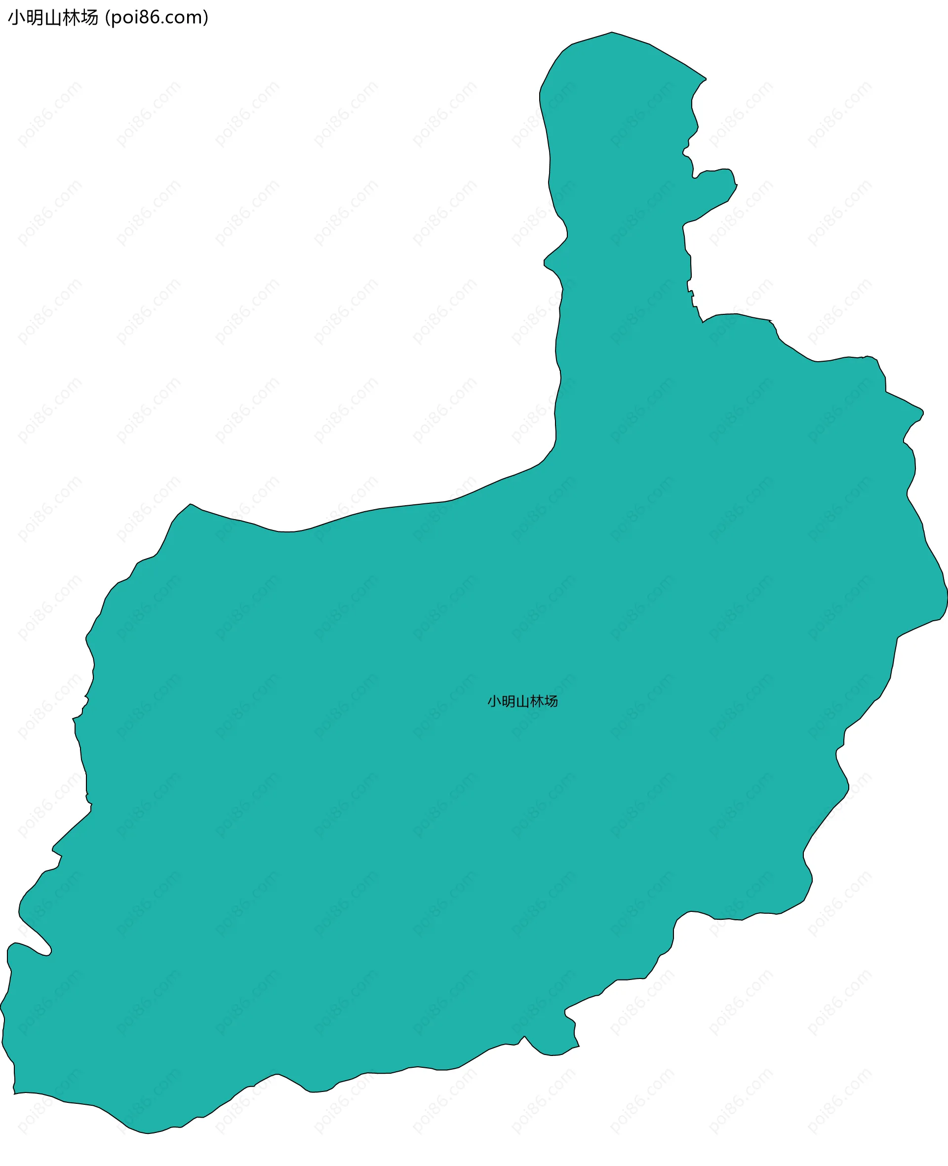 小明山林场边界地图