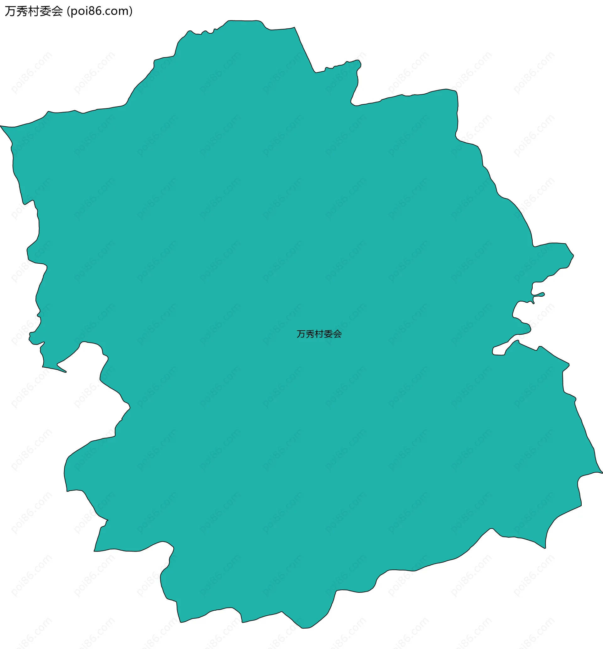 万秀村委会边界地图
