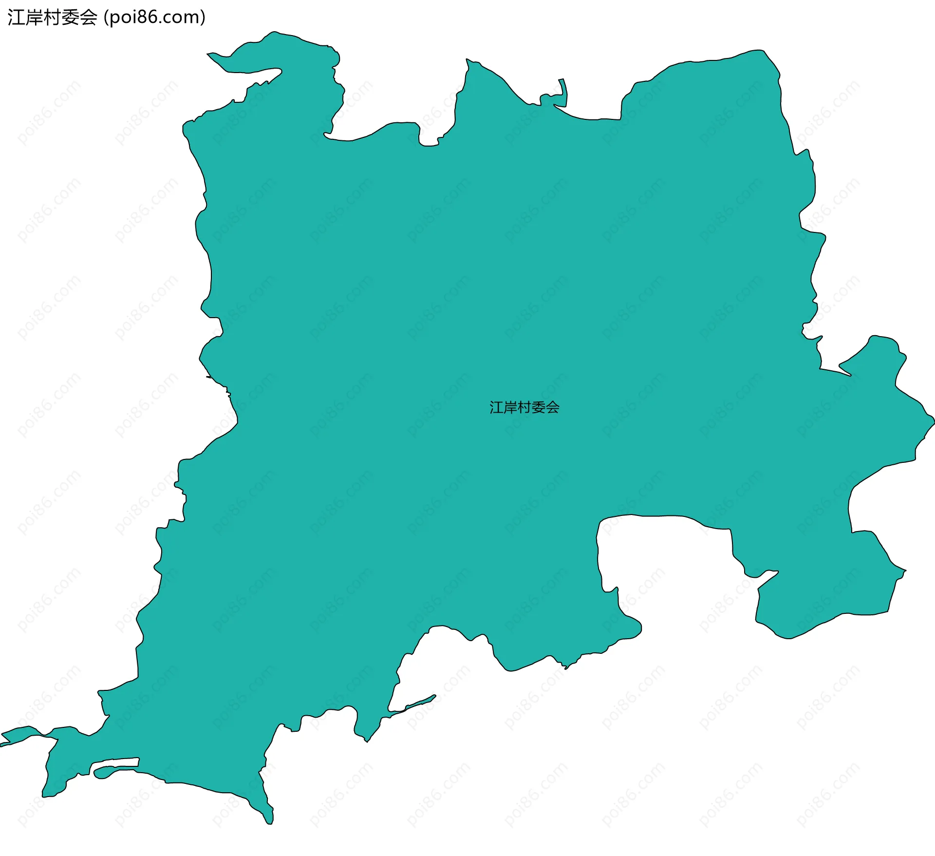 江岸村委会边界地图