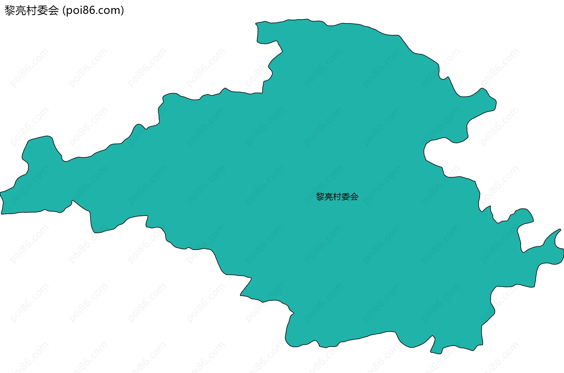 黎亮村委会边界地图