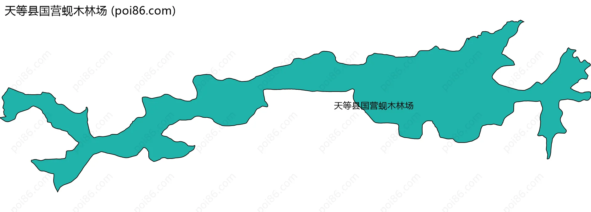 天等县国营蚬木林场边界地图