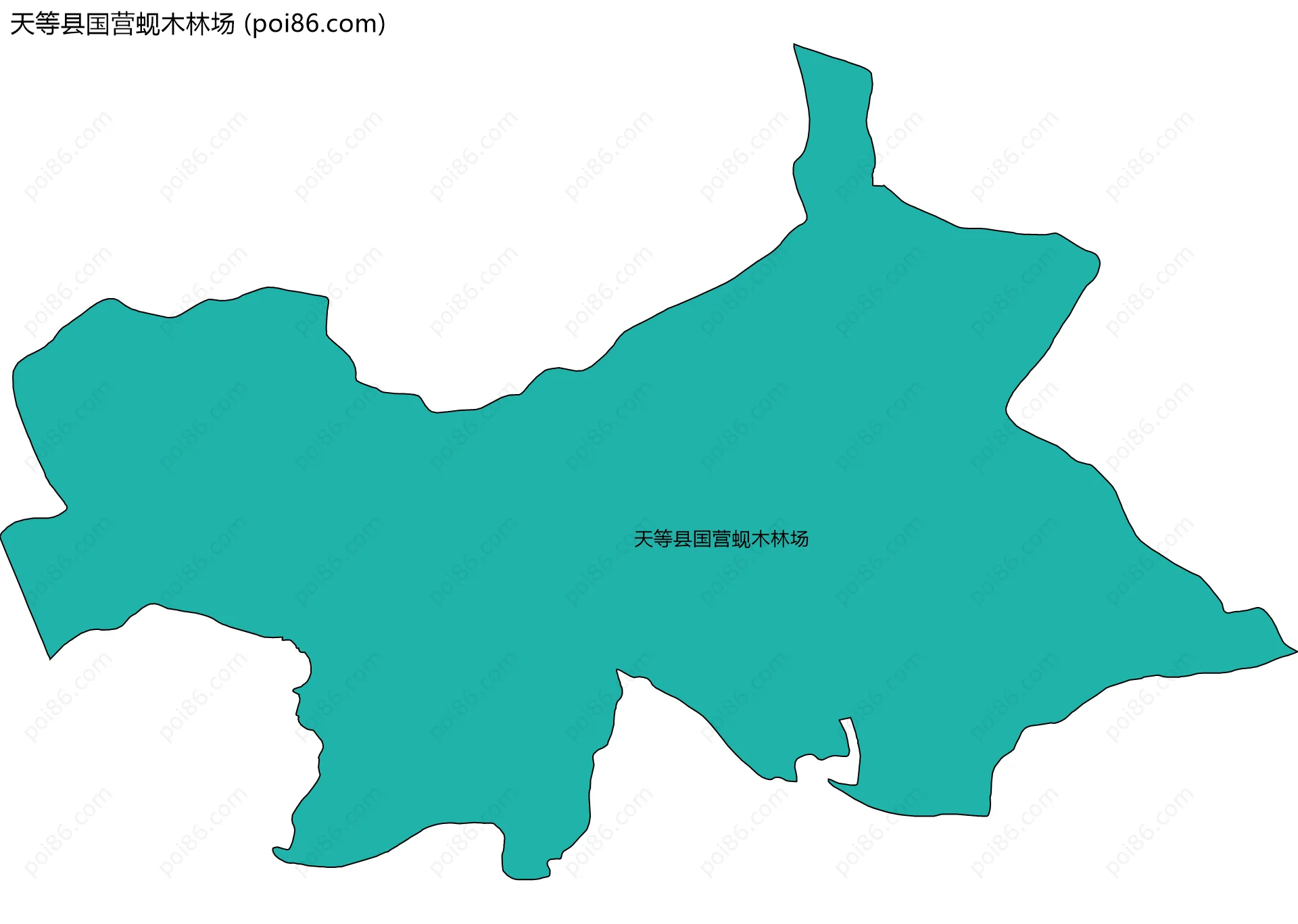 天等县国营蚬木林场边界地图
