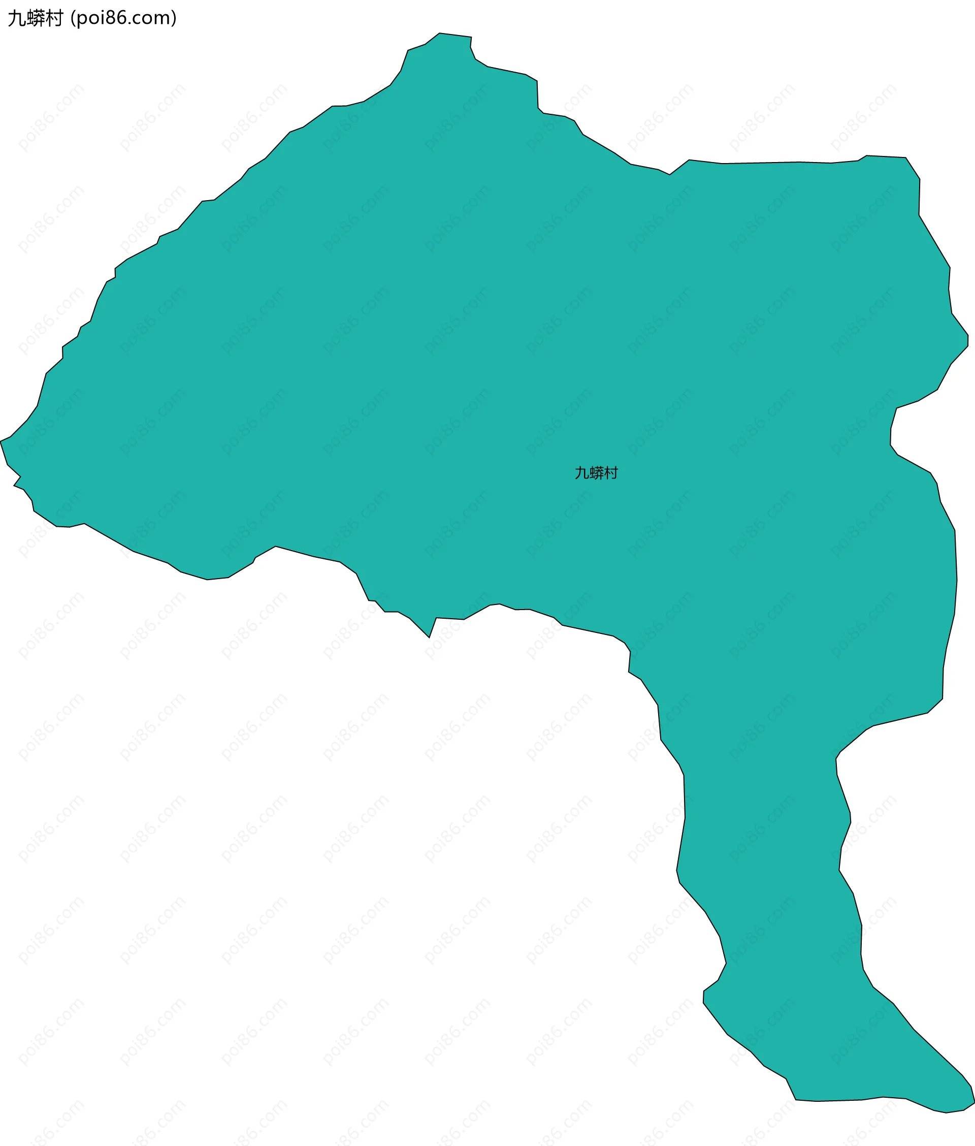 九蟒村边界地图
