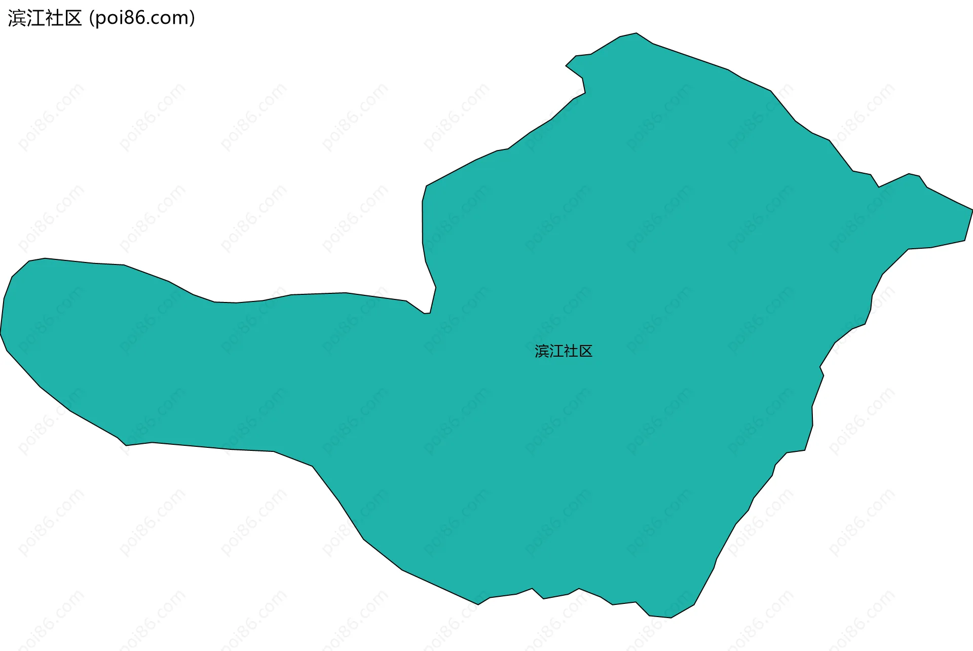 滨江社区边界地图