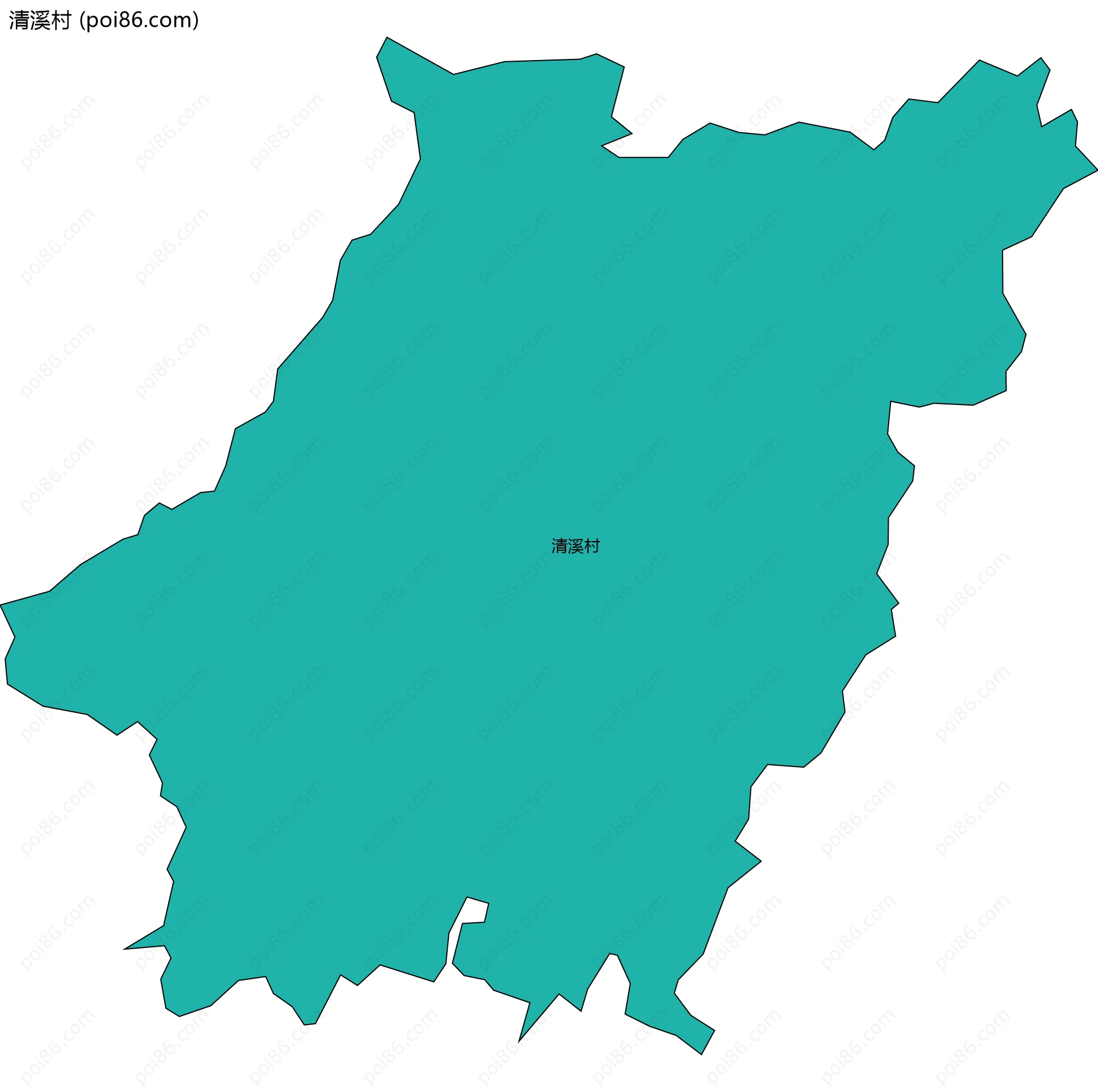 清溪村边界地图