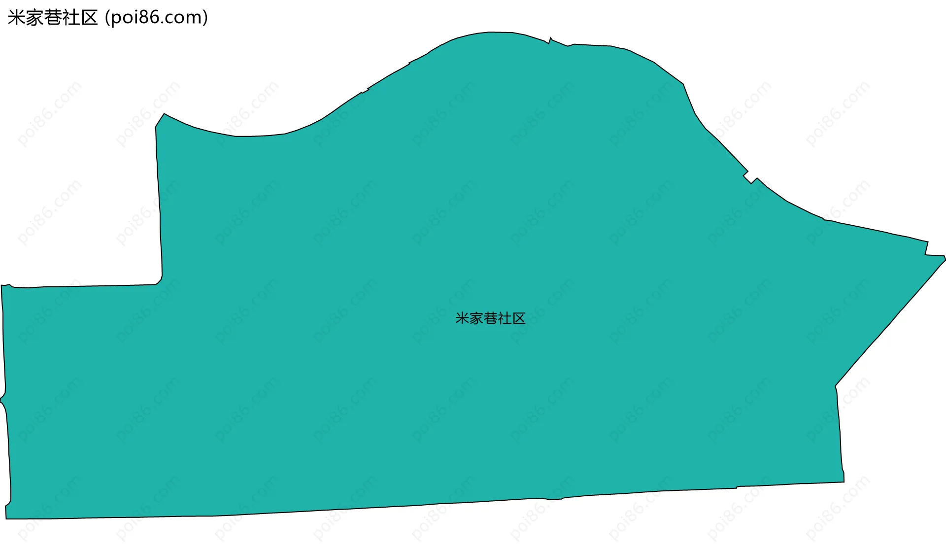 米家巷社区边界地图